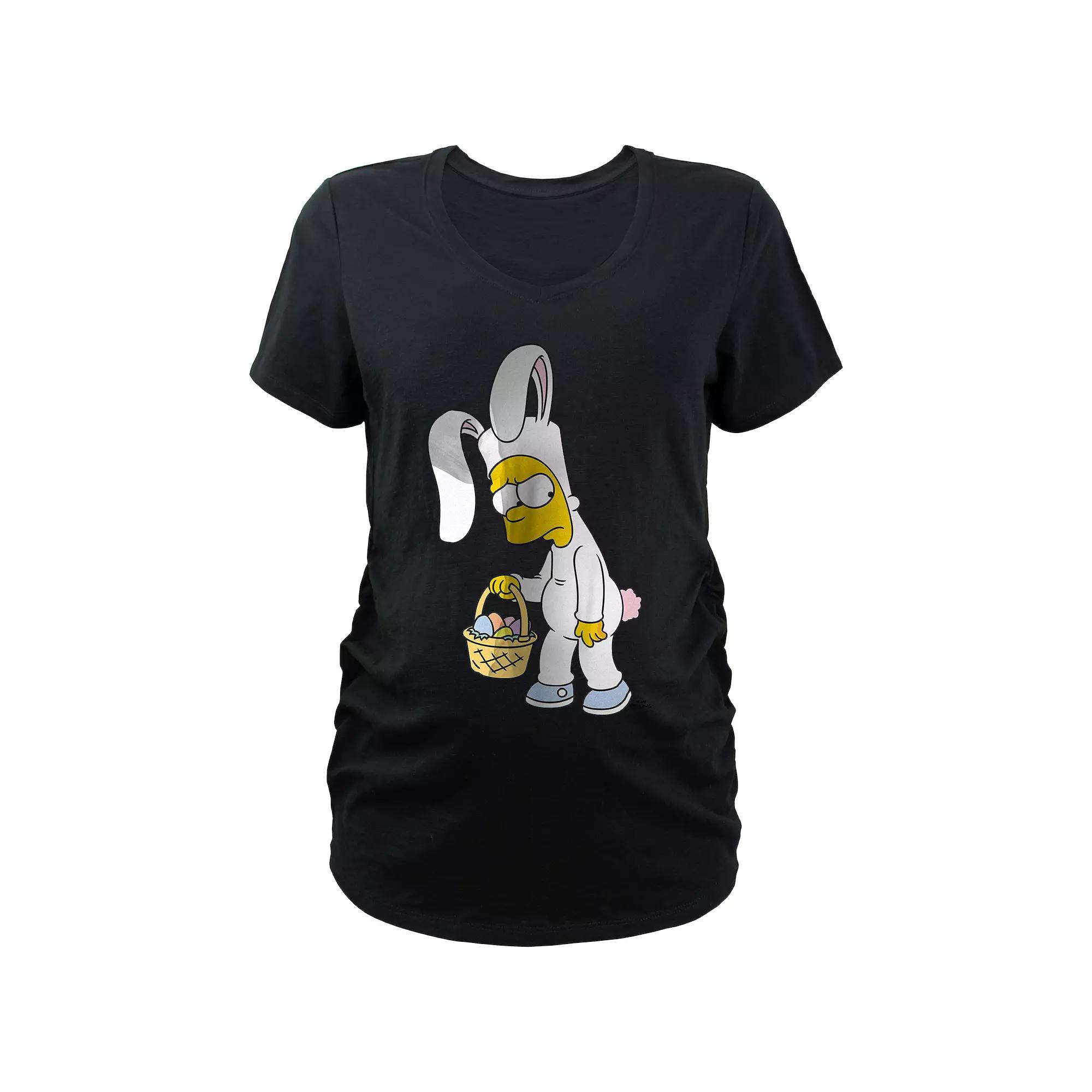 Maternity The Simpsons Easter Bunny Bart V-Neck Graphic Tee, Women's,  Product Image