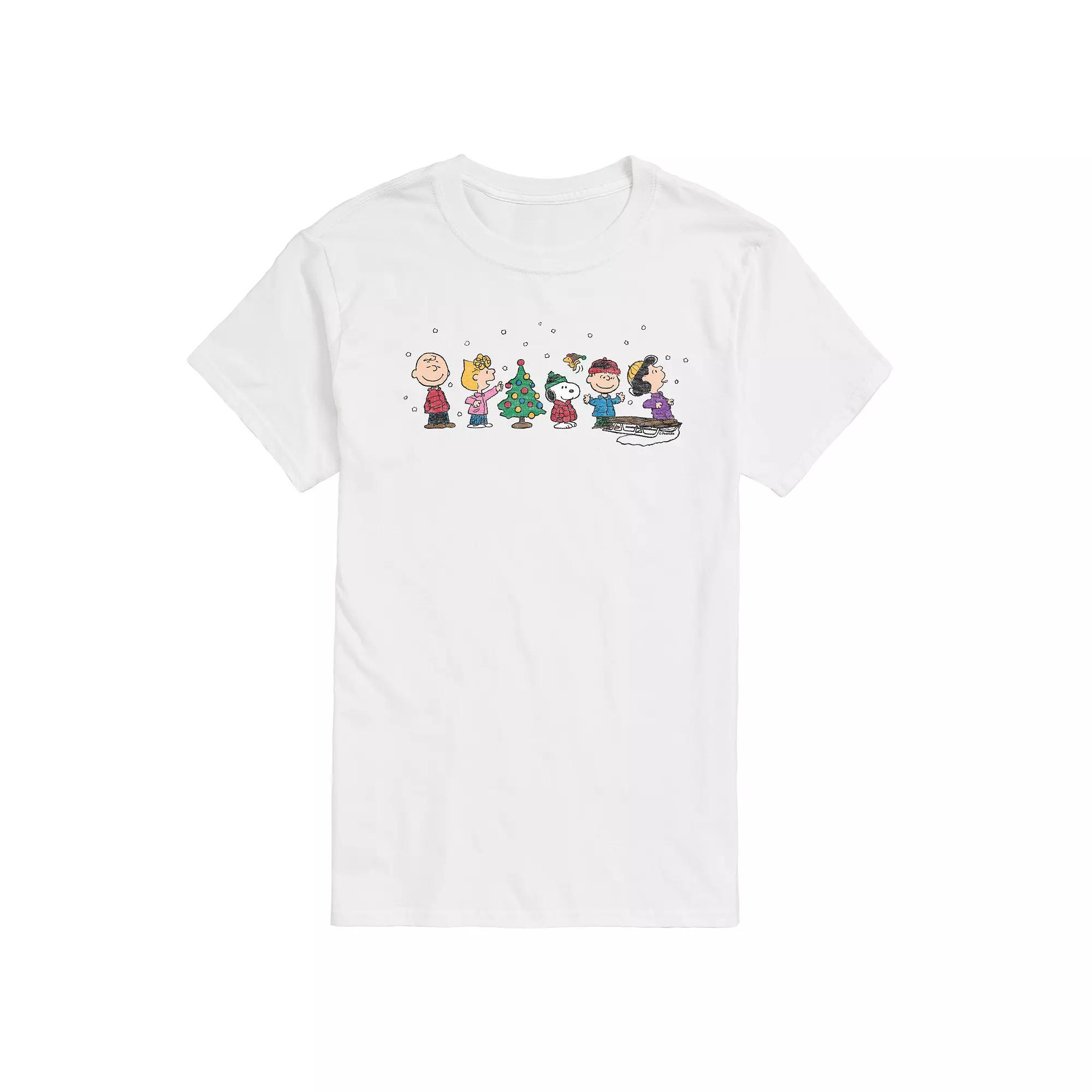 Big & Tall Peanuts Christmas Group Graphic Tee, Men's,  Product Image