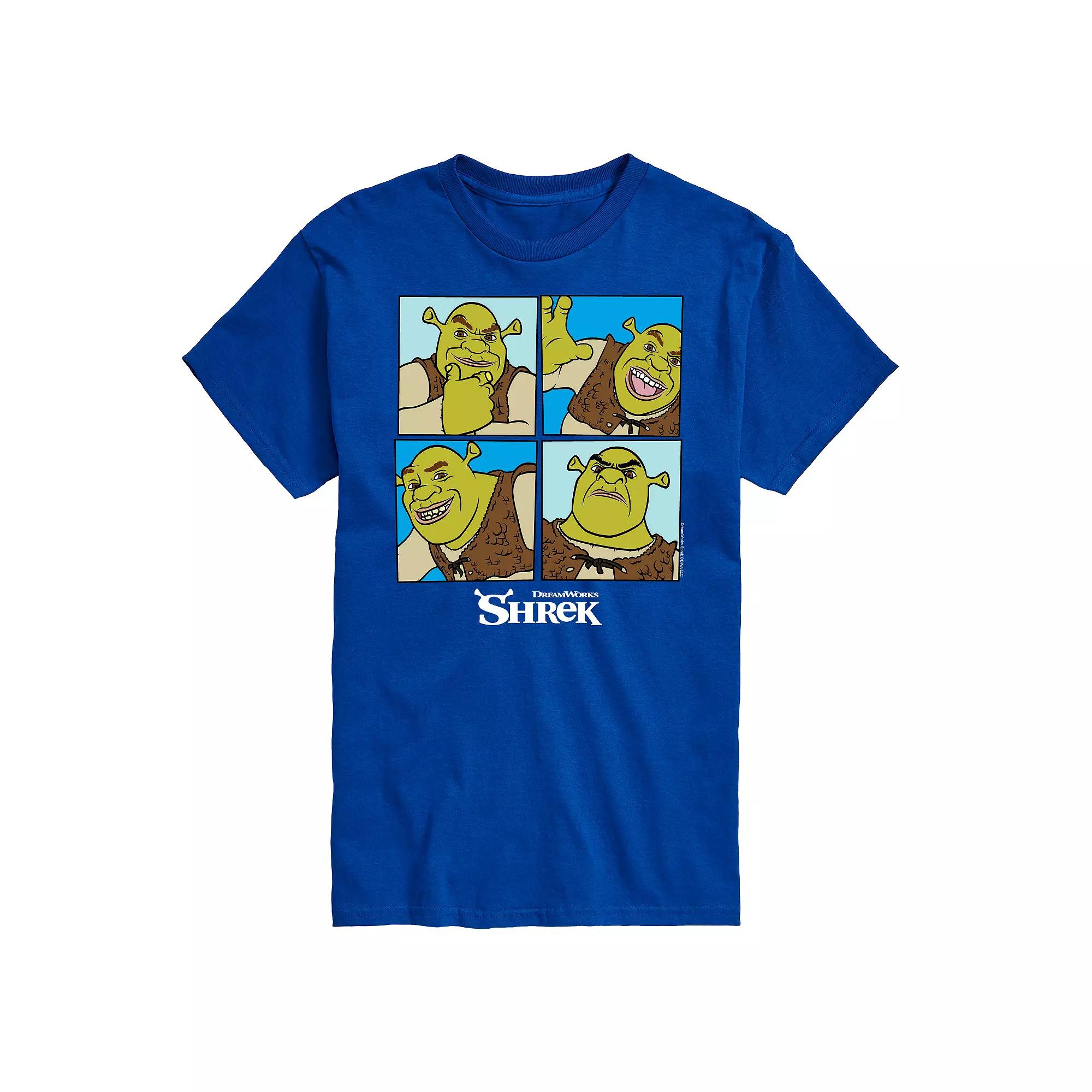 Big & Tall Shrek Grid Tee, Men's,  Product Image