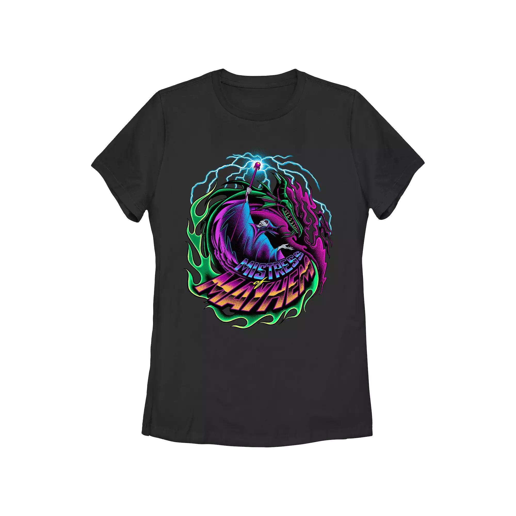 Disney Villains Sleeping Beauty Maleficent Mistress Of Mayhem Juniors' Graphic Tee, Girl's,  Product Image