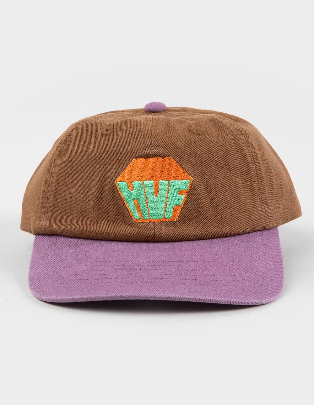HUF Big Block Washed 6 Panel Strapback Hat - BROWN COMBO Product Image