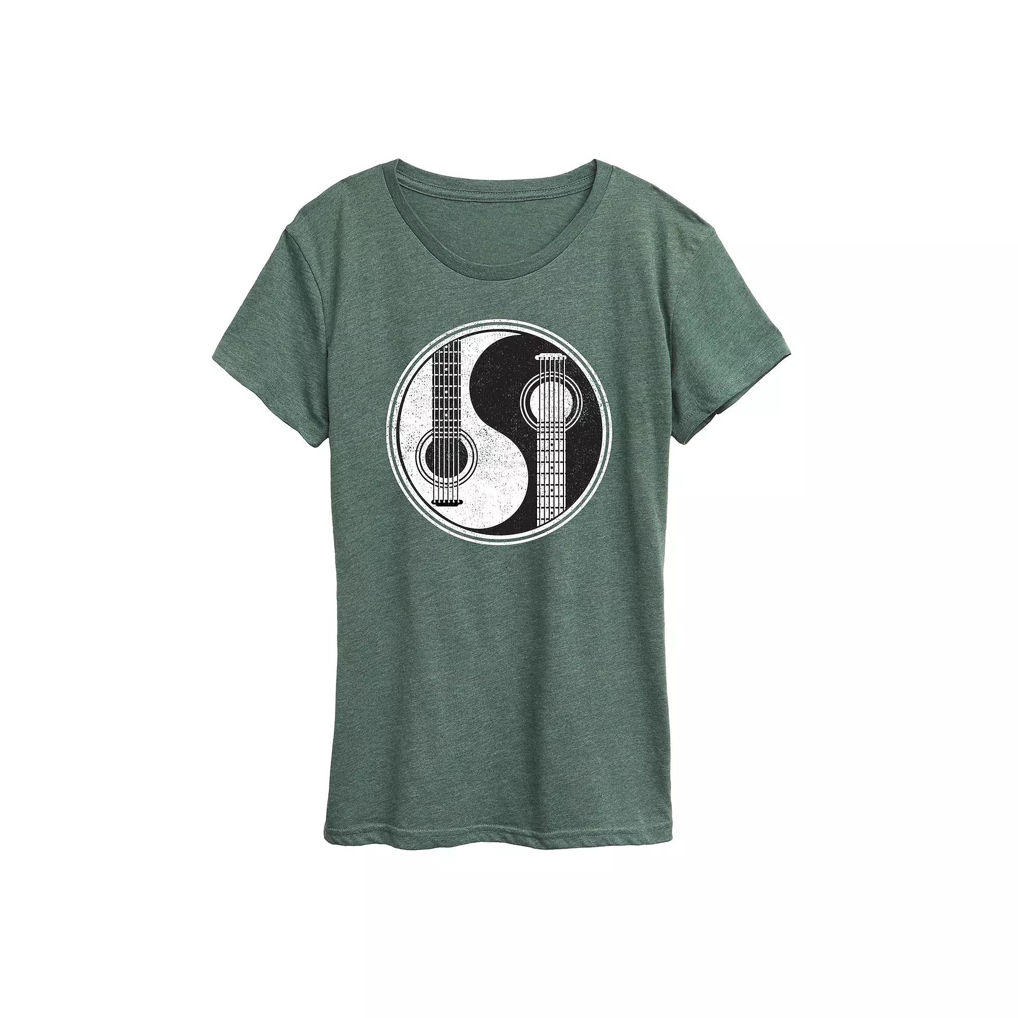 Women's Yin Yang Guitar Graphic Tee,  Product Image