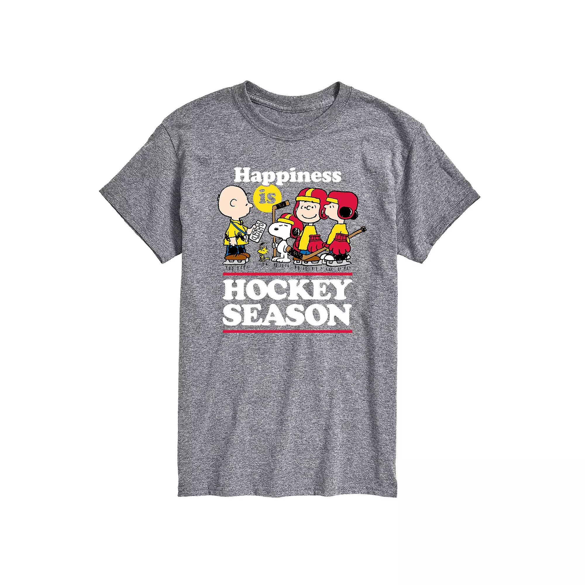 Big & Tall Peanuts Hockey Season Tee, Men's,  Product Image