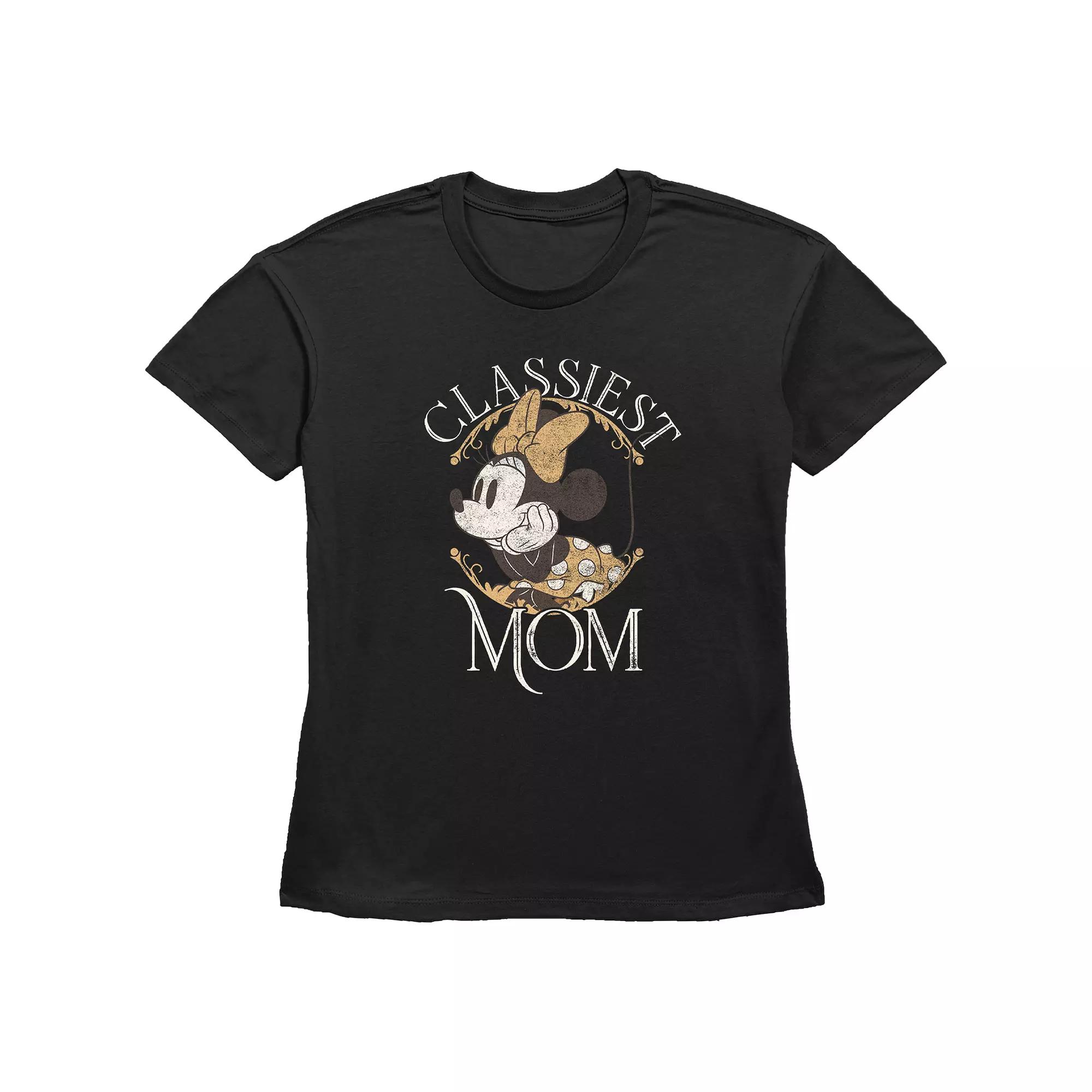 Disney Minnie Mouse Women's Classiest Mom Basic Fit Graphic Tee,  Product Image