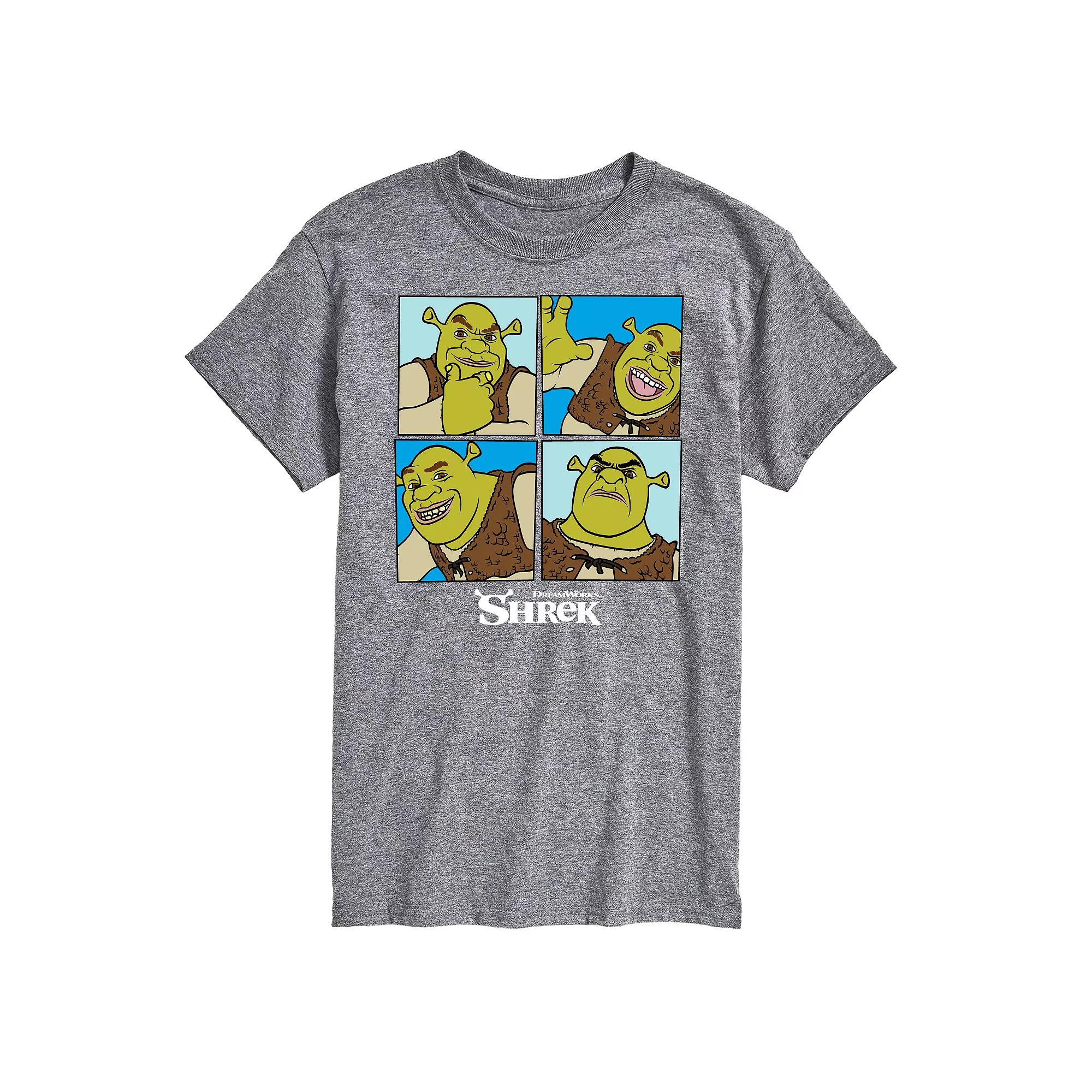 Big & Tall Shrek Grid Tee, Men's,  Product Image