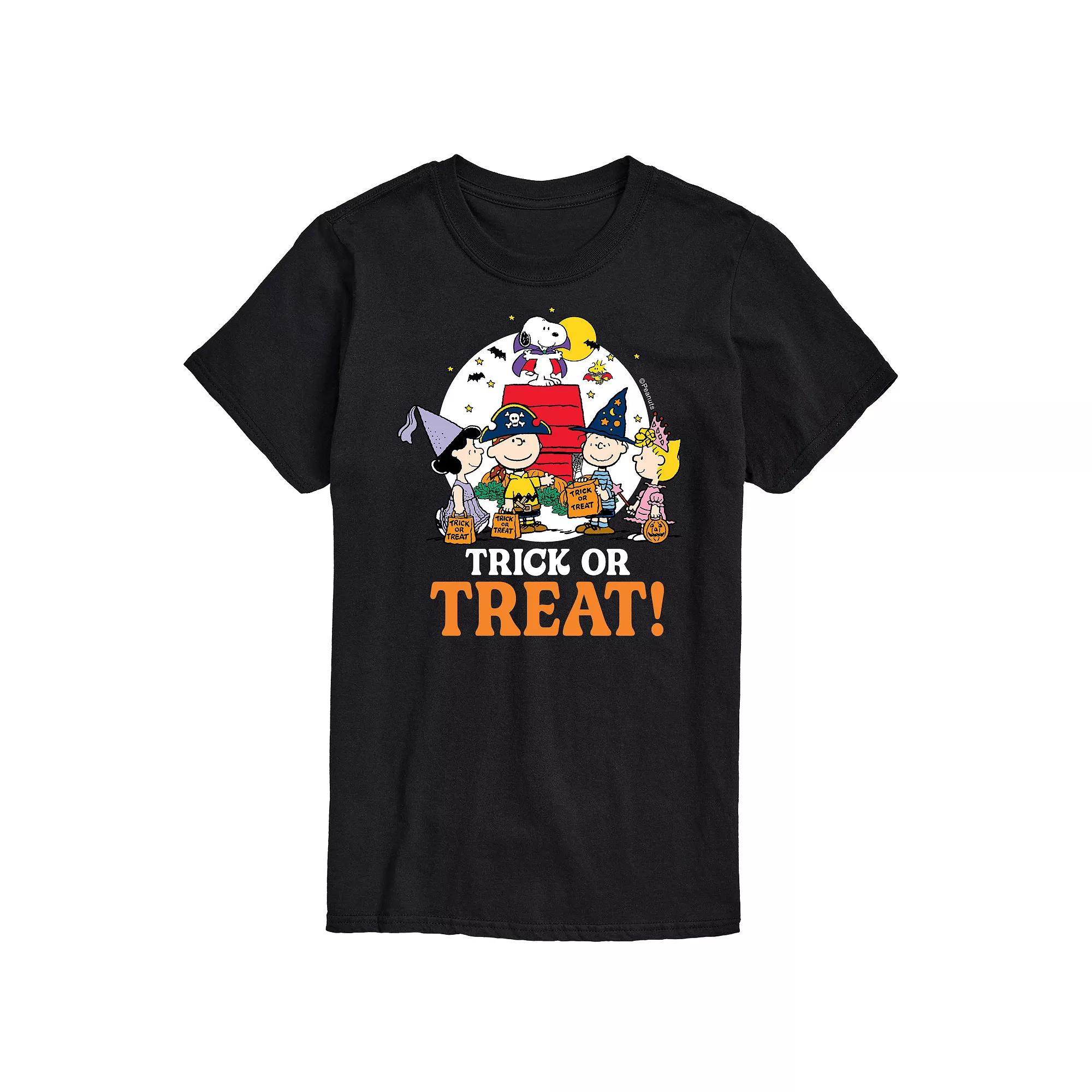 Big & Tall Peanuts Trick Or Treat Tee, Men's,  Product Image