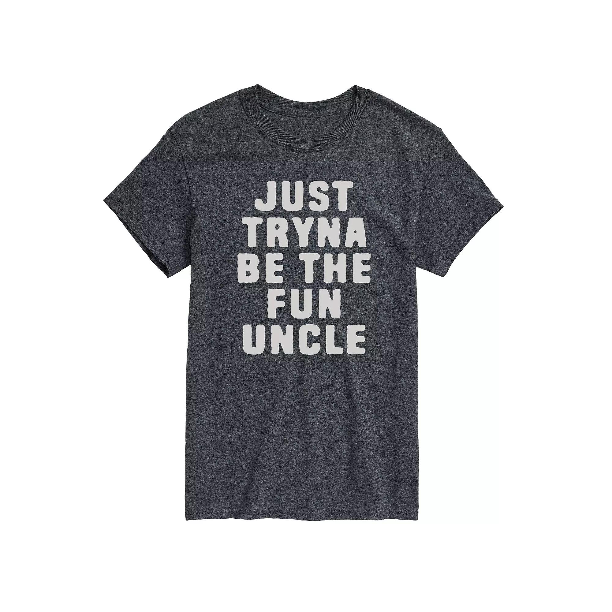 Big & Tall Just Tryna Be The Fun Uncle Graphic Tee, Men's,  Product Image