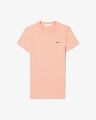 Slim Fit Ribbed Cotton T-shirt Product Image