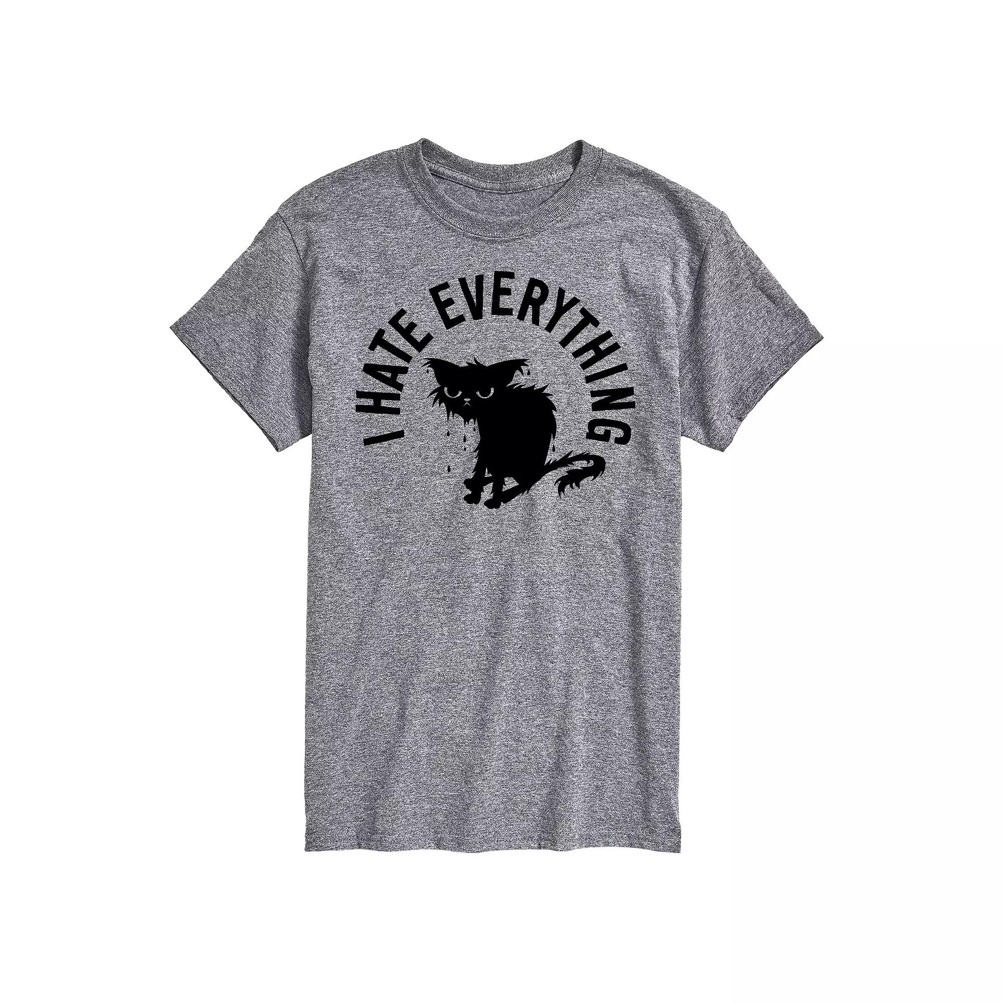 Big & Tall "I Hate Everything" Wet Cat Graphic Tee, Men's,  Product Image