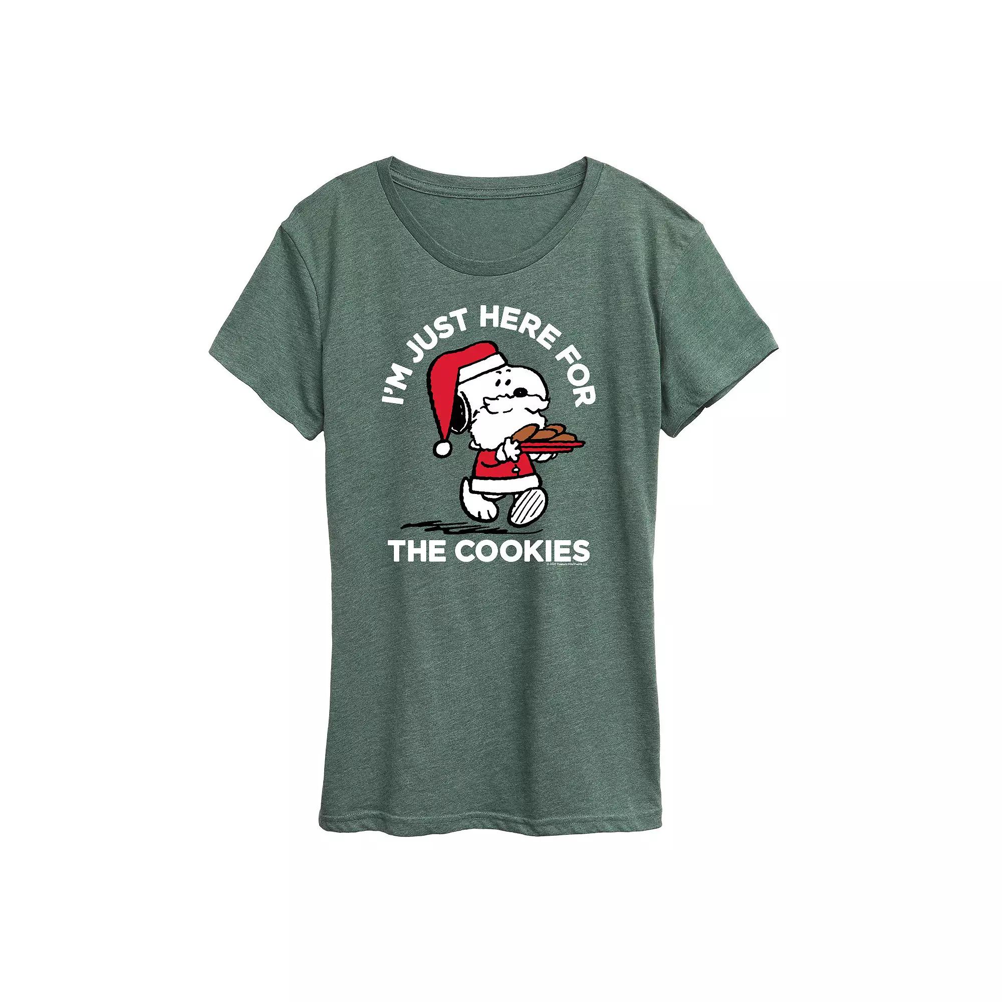 Women's Peanuts Snoopy Cookies Graphic Tee,  Product Image