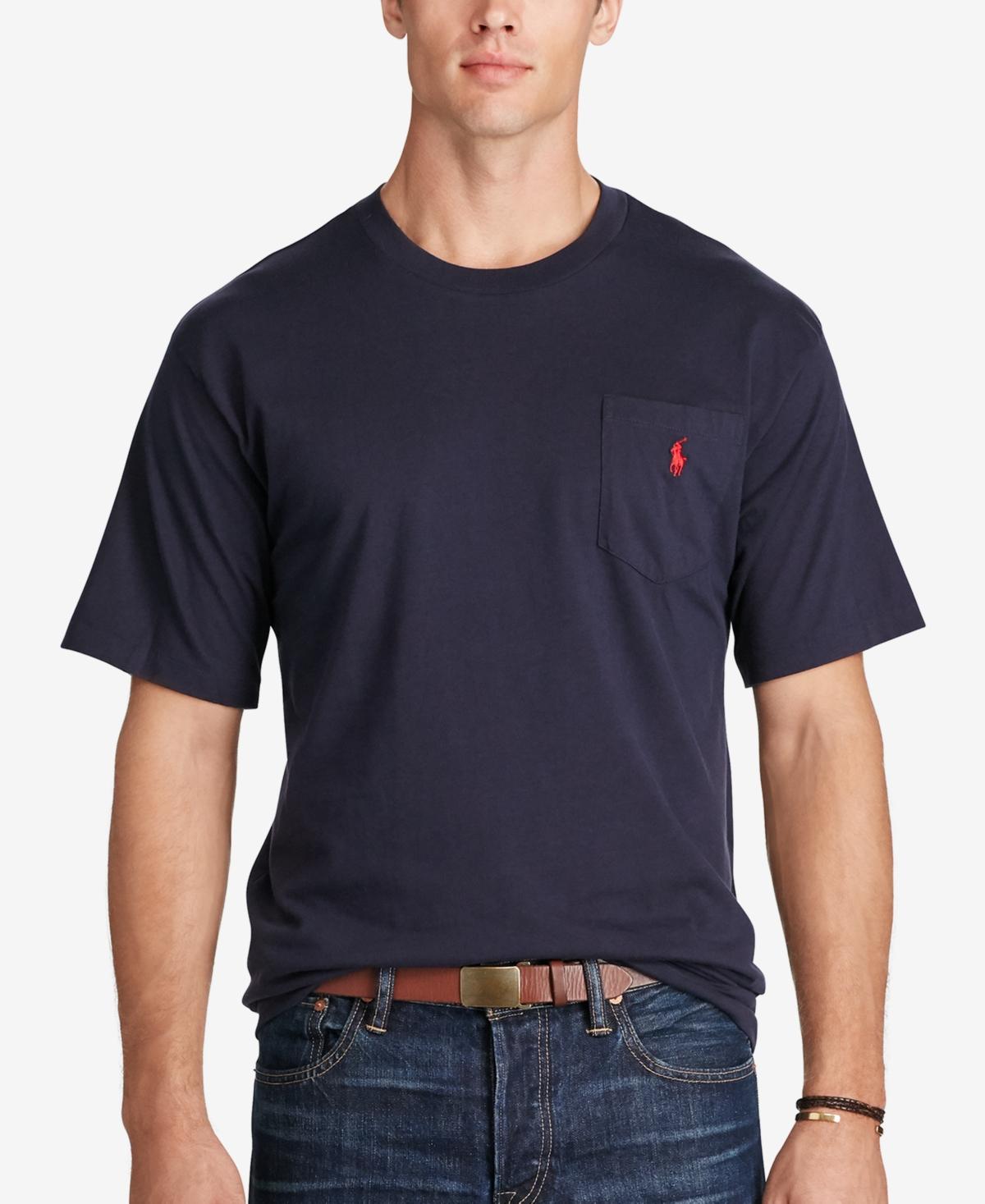 POLO RALPH LAUREN Slim-fit Logo-embroidered Cotton-jersey T-shirt In Navy Product Image