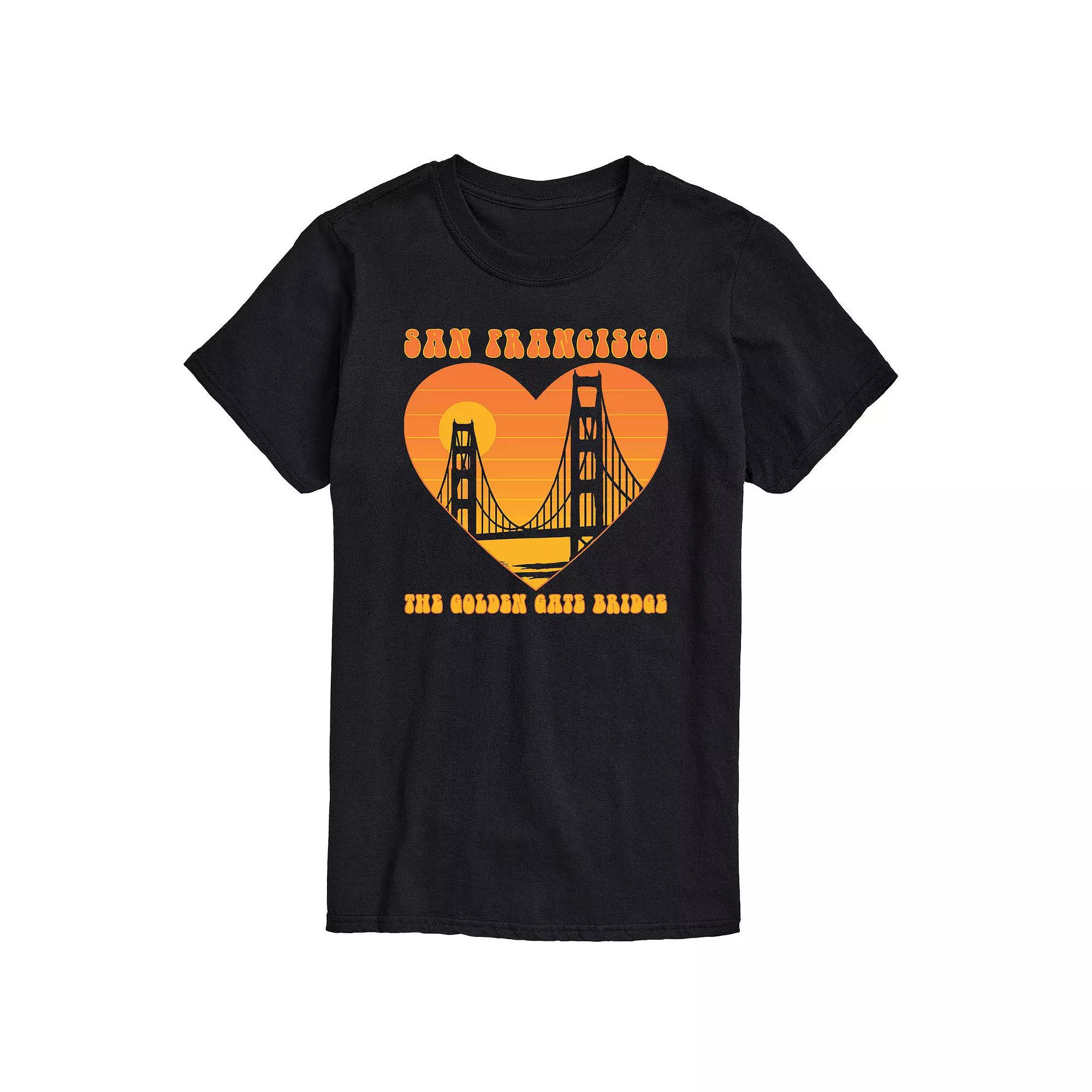 Men's San Fran Golden Gate Heart Graphic Tee,  Product Image