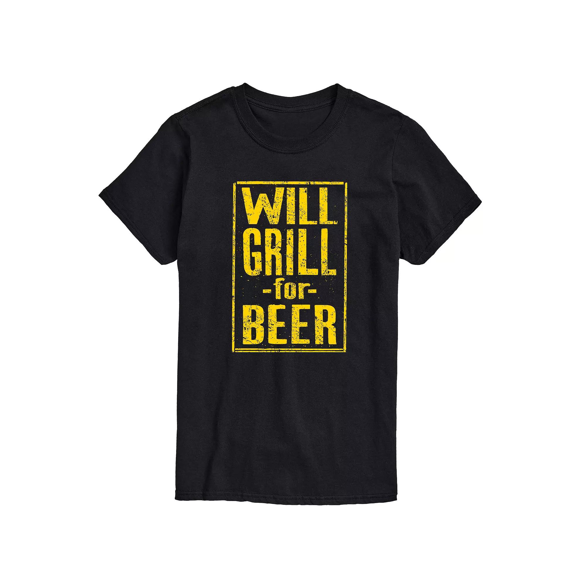 Men's Will Grill for Beer Graphic Tee,  Product Image
