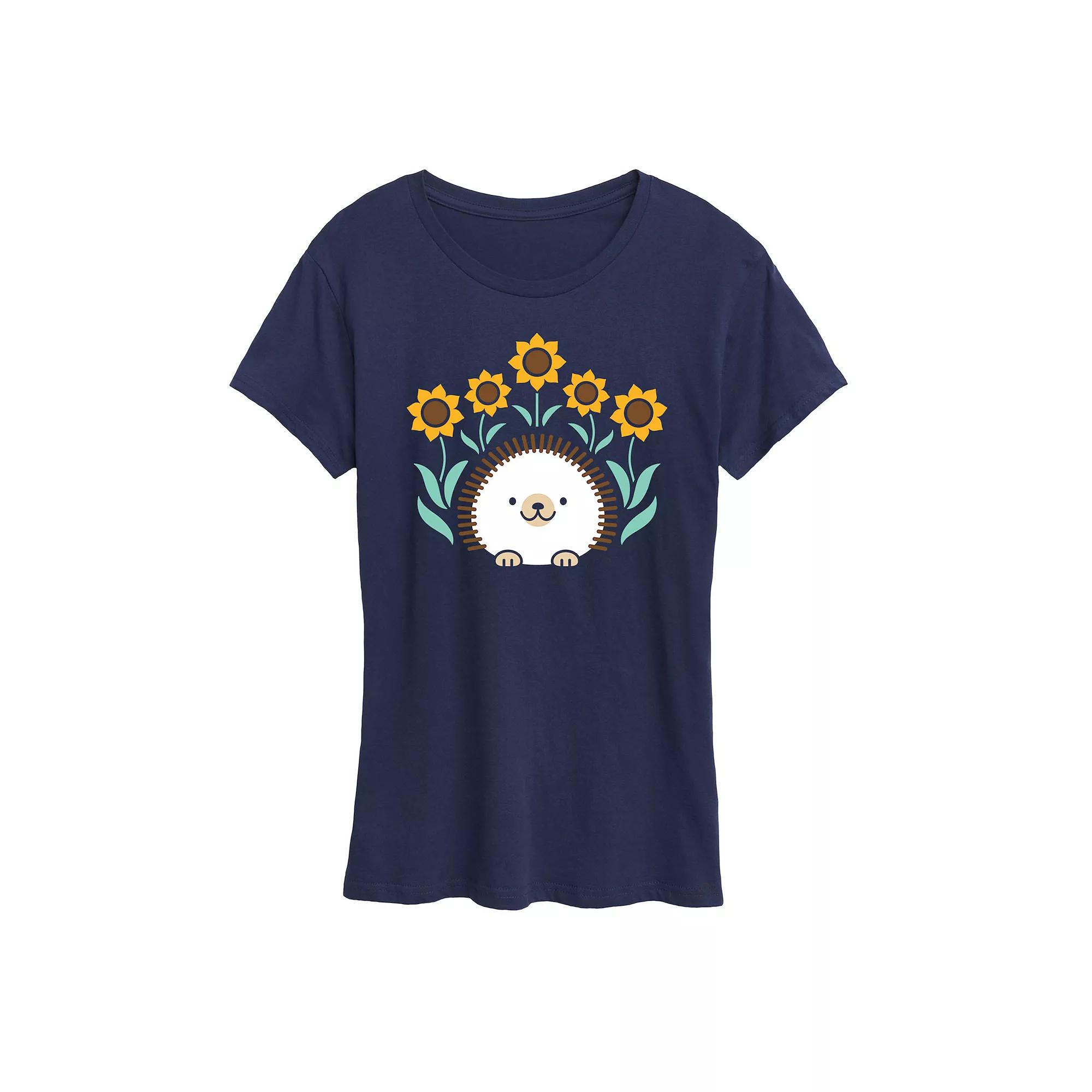 Women's Scandinavian Hedgehog And Sunflowers Over Product Image