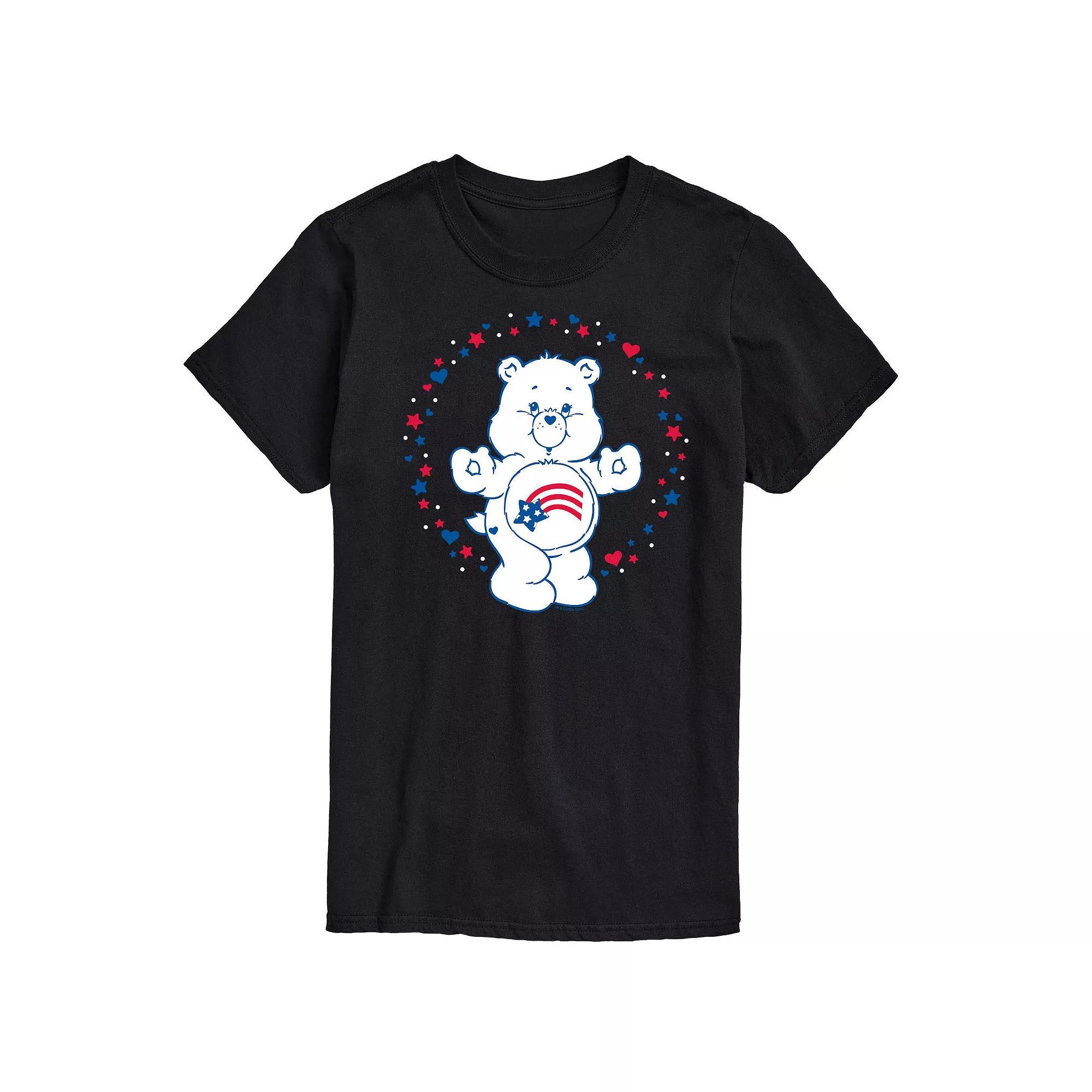 Men's Care Bears America Stars Hearts Graphic Tee,  Product Image