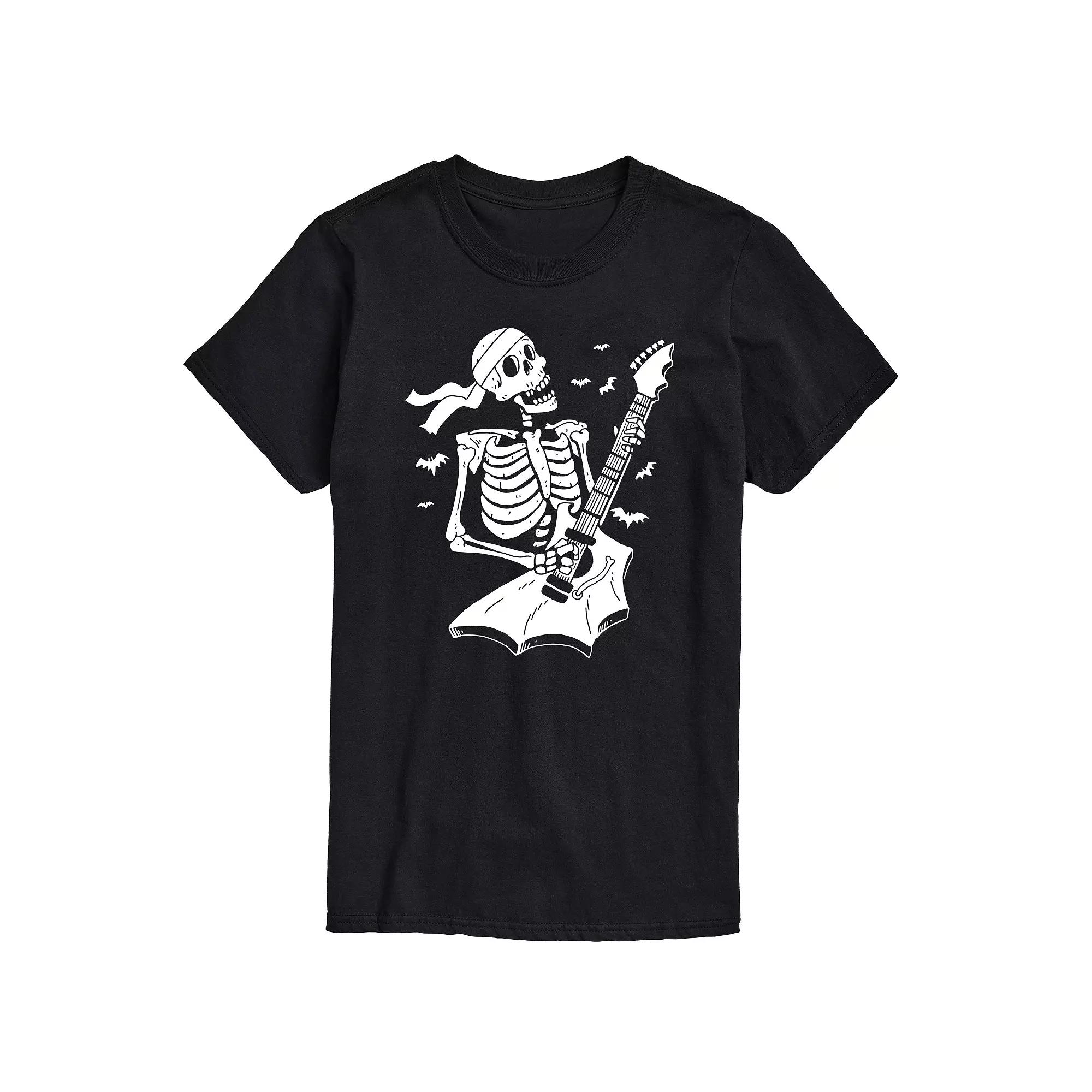 Men's Skeleton Guitar Graphic Tee,  Product Image