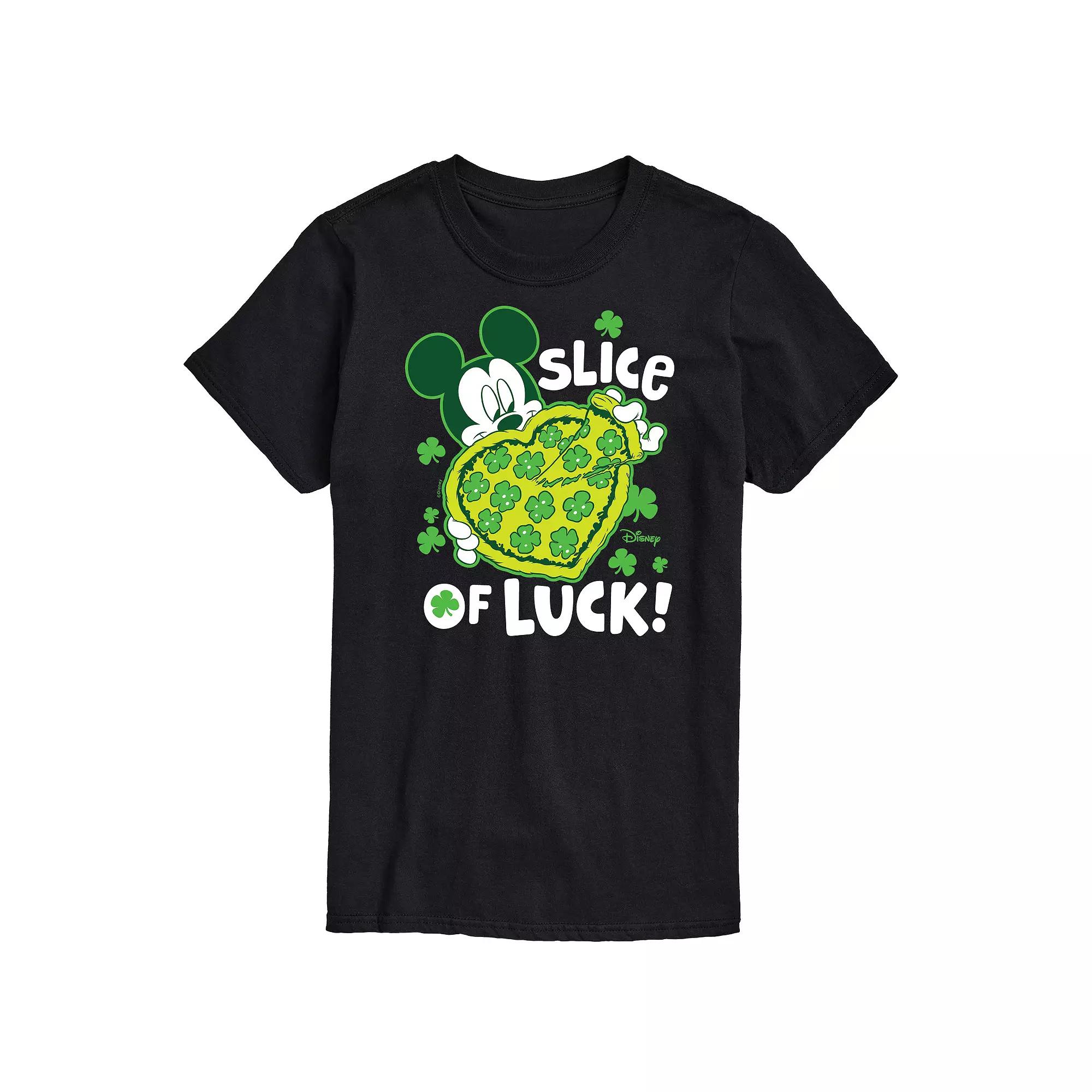 Disney's Mickey Mouse Men's Slice Of Luck Graphic Tee,  Product Image