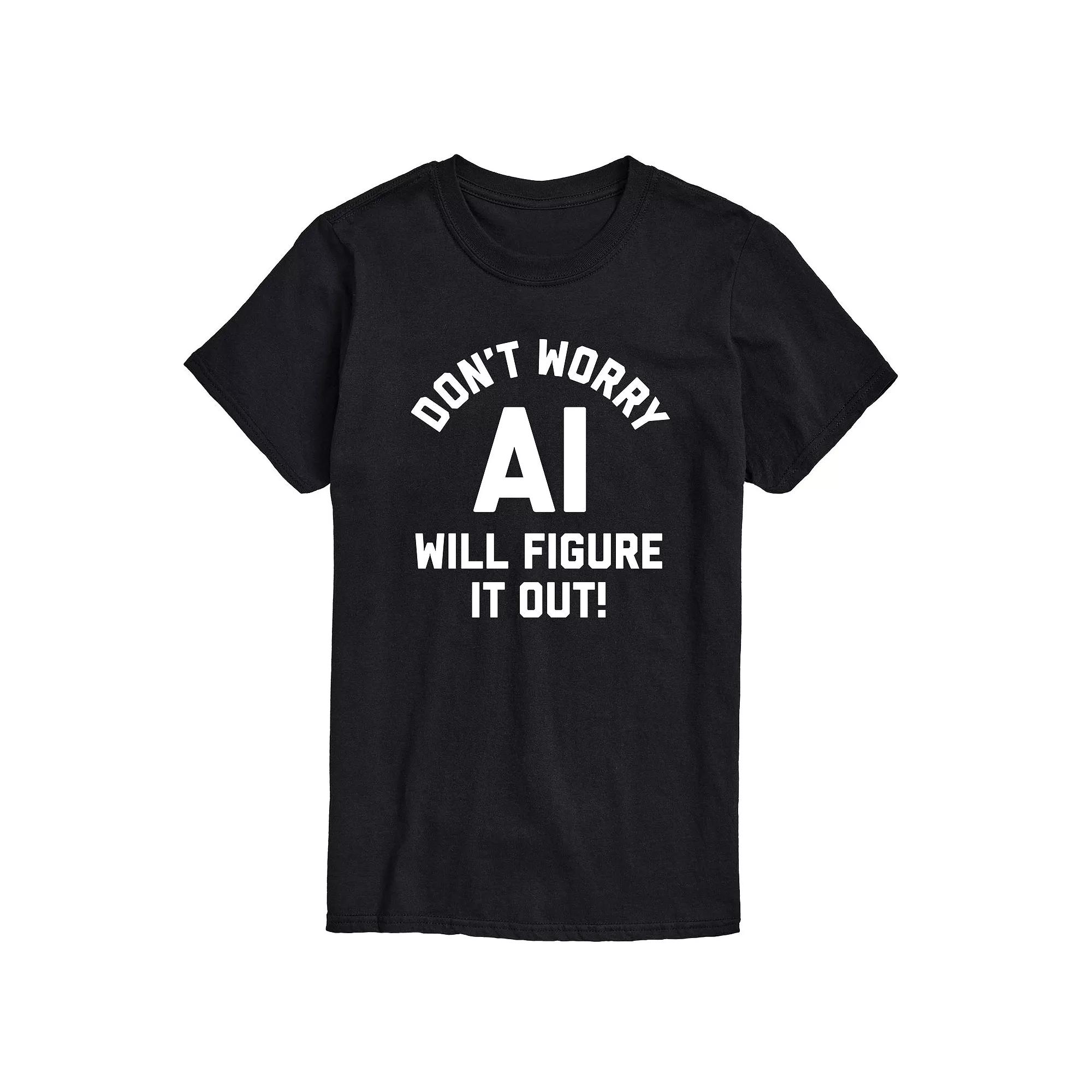 Big & Tall "Don't Worry AI Will Figure It Out" Graphic Tee, Men's,  Product Image