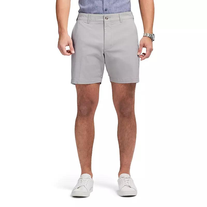 Men's IZOD Saltwater 7-Inch Flat Front Chino Shorts,  Product Image