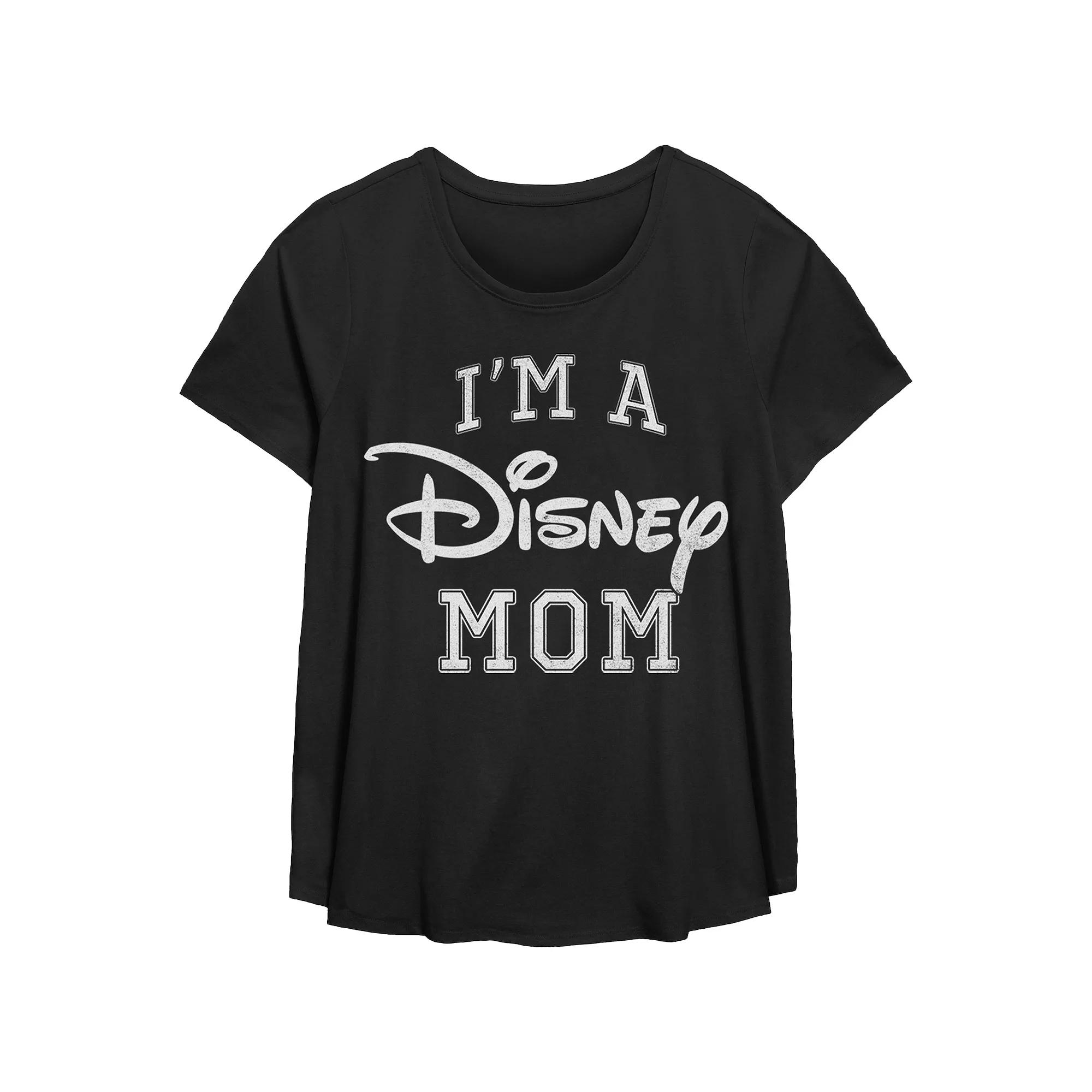 Disney's I'm A Disney Mom Varsity Style Women's Plus Graphic Tee,  Product Image