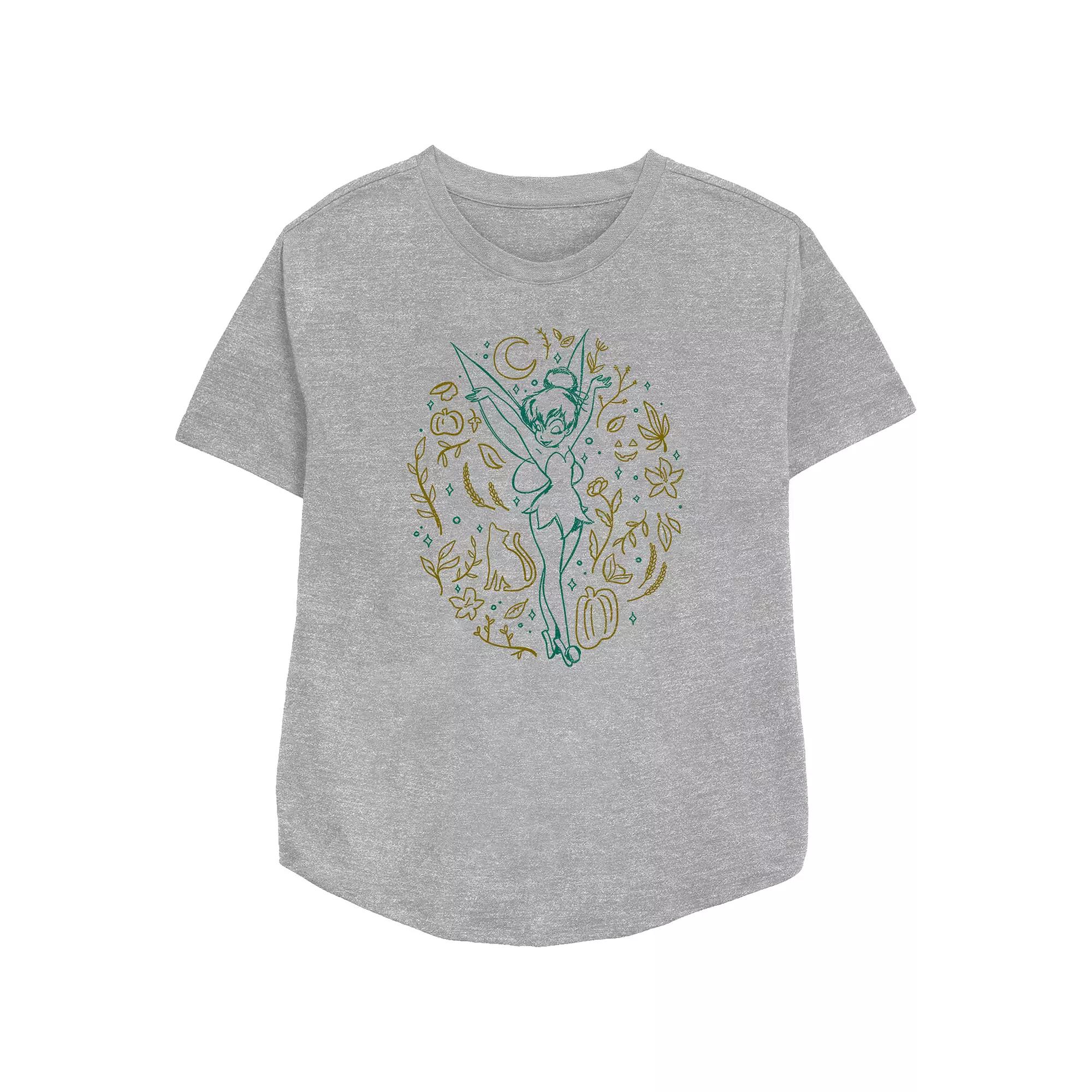 Disney's Tinker Bell Fall Icons Women's Relaxed Fit Graphic Tee,  Product Image