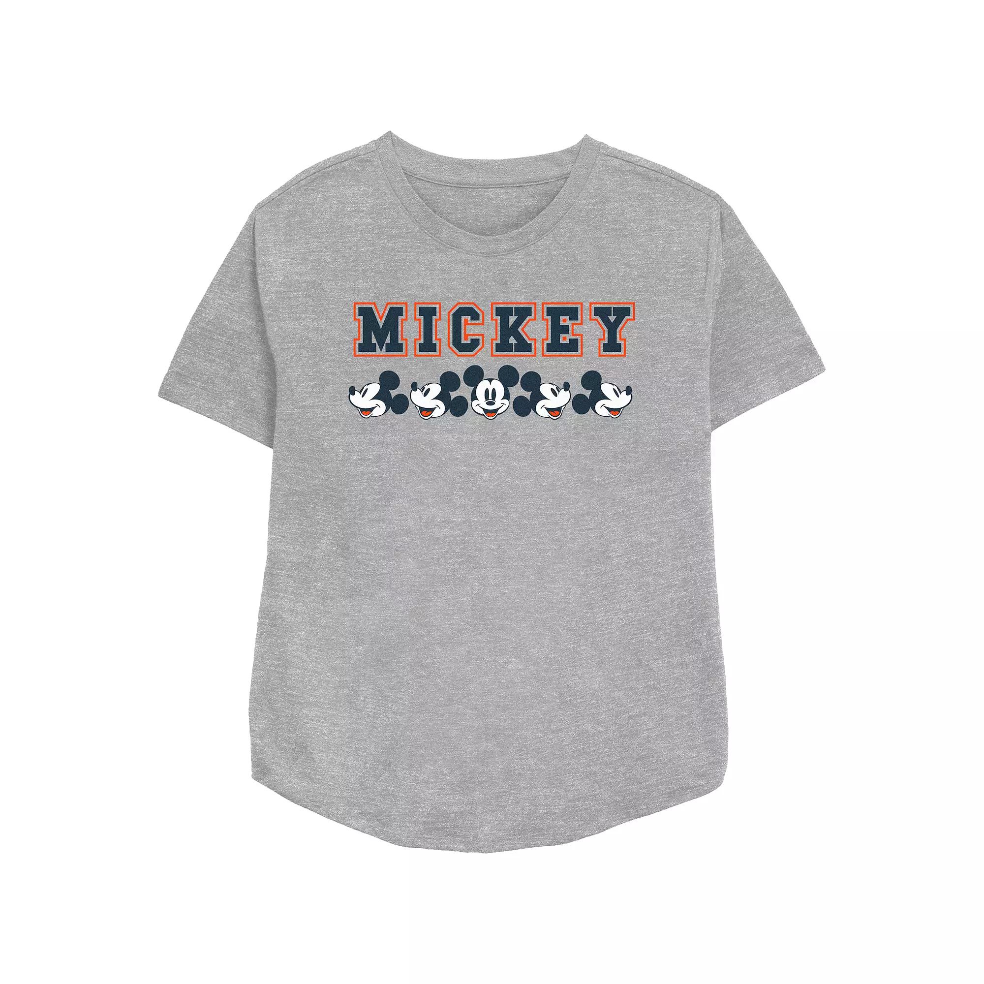 Disney's Mickey Mouse Face Profile Lineup Women's Relaxed Fit Graphic Tee,  Product Image