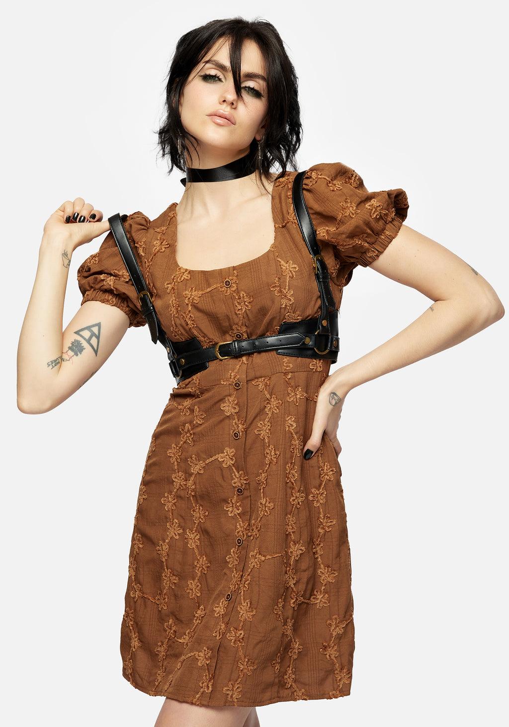 Honeysuckle Puff Sleeve Mini Dress Product Image