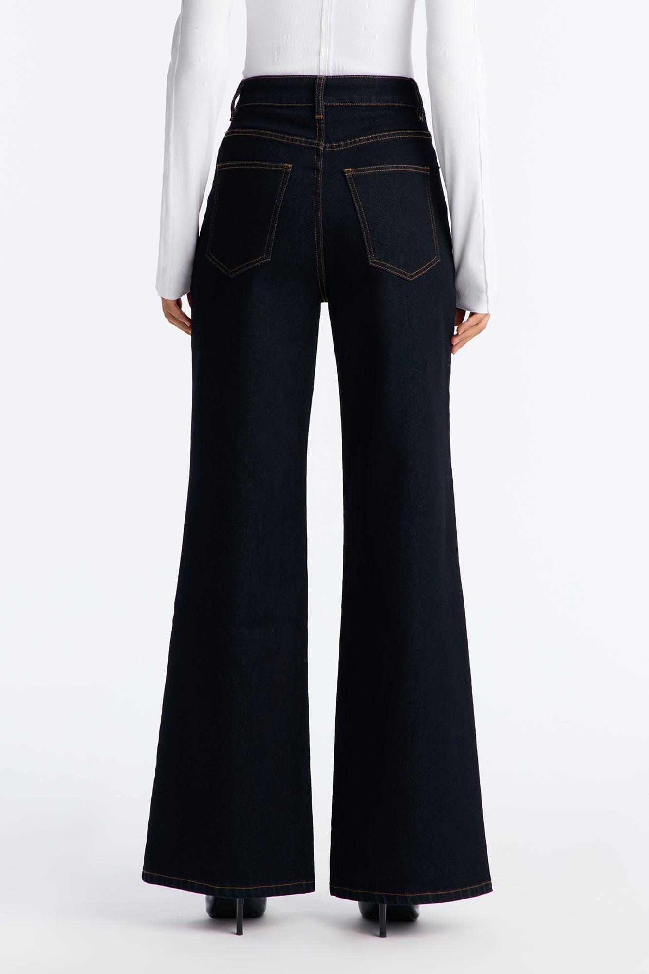 Highlands Wide Leg Jeans - Dark Denim Female Product Image