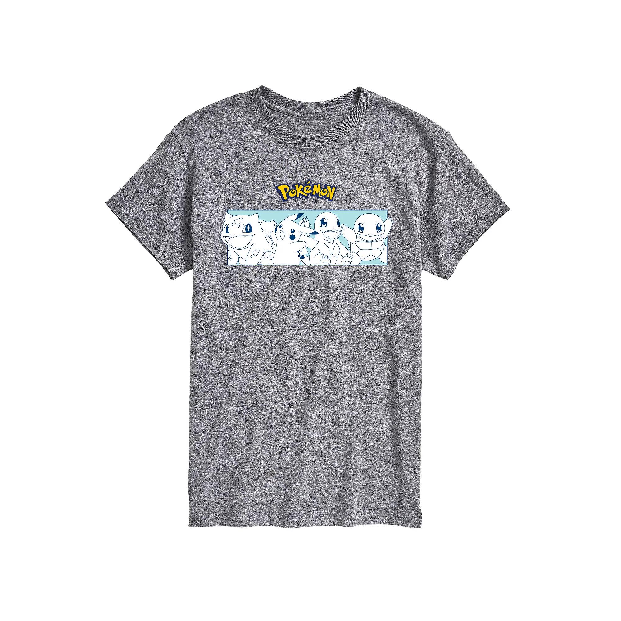 Men's Pokemon Starters Stripe Graphic Tee,  Product Image