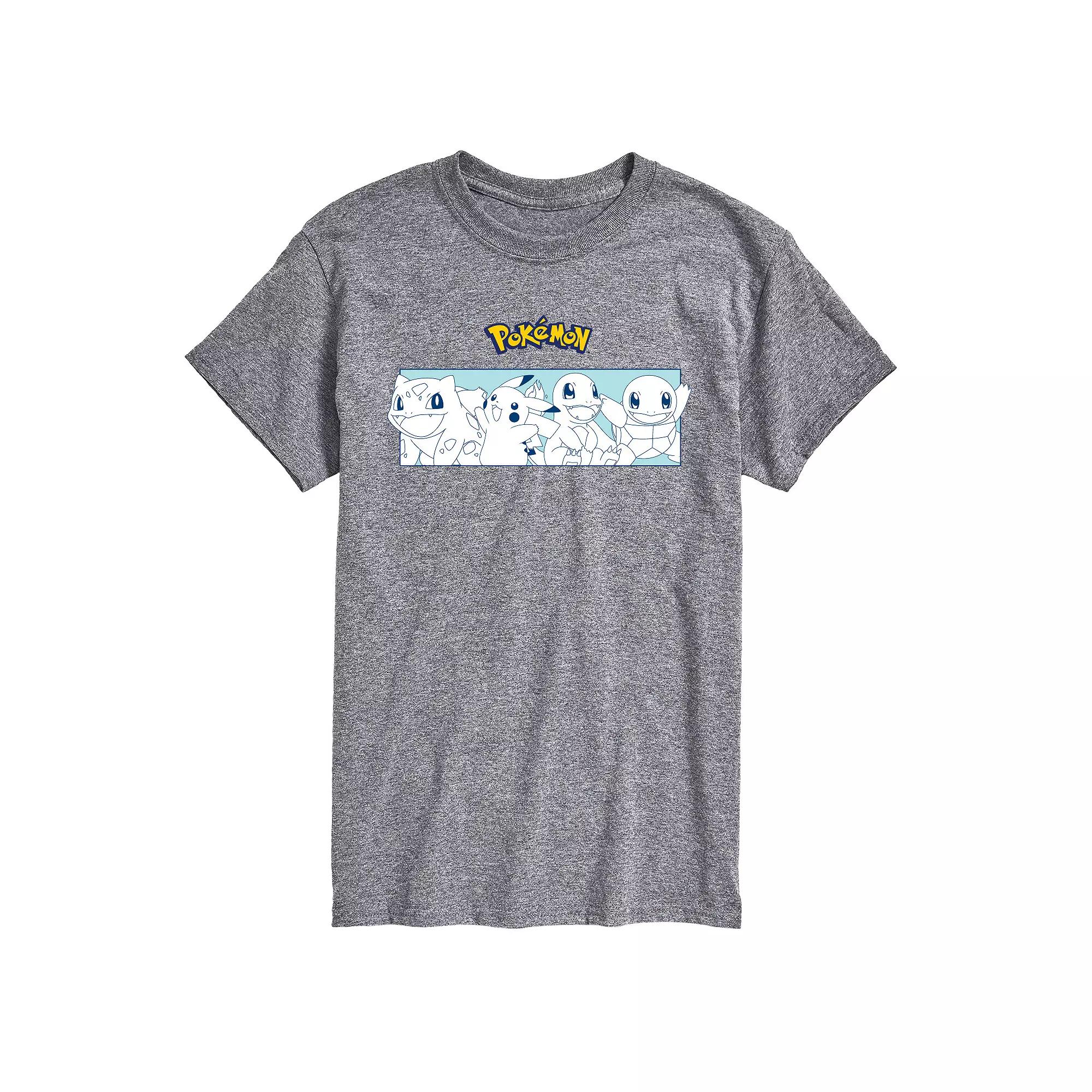 Men's Pokemon Starters Stripe Graphic Tee,  Product Image