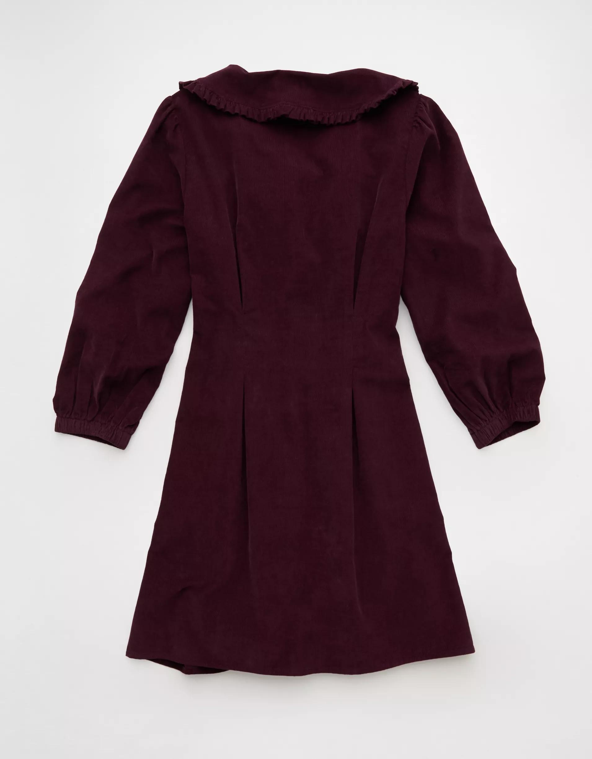 AE Button-Front Mini Dress Product Image