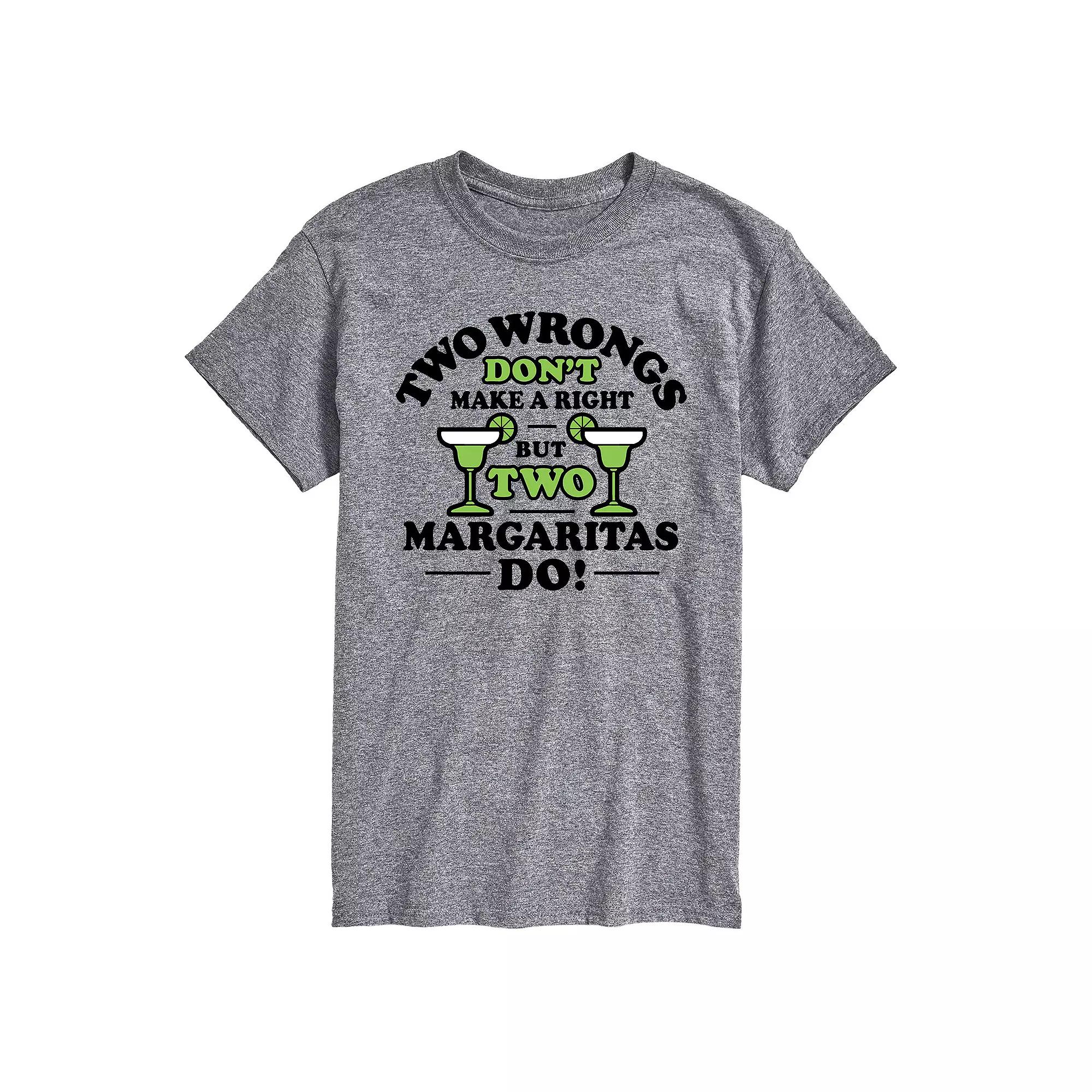 Men's Two Wrongs Right Margaritas Graphic Tee,  Product Image