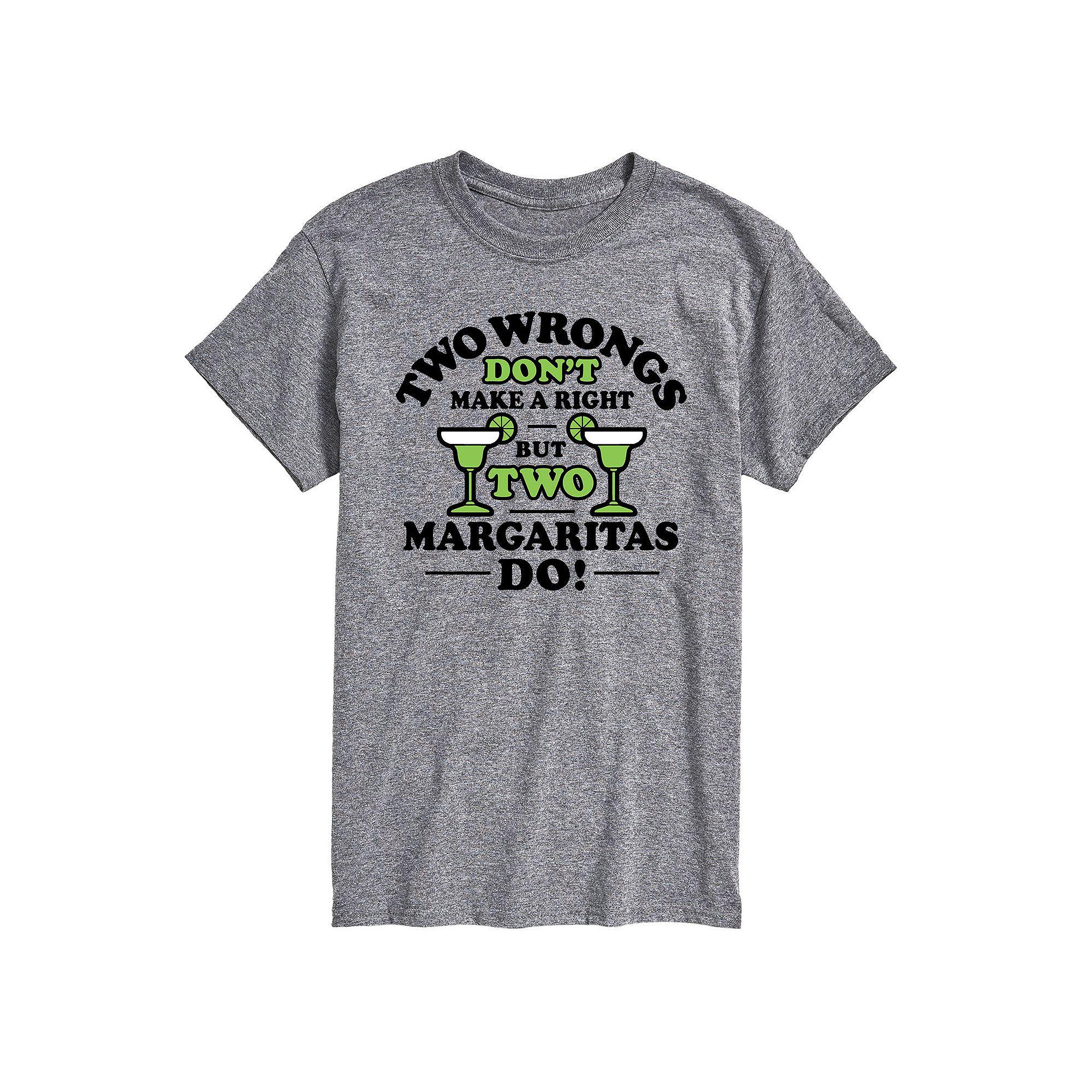 Men's Two Wrongs Right Margaritas Graphic Tee,  Product Image