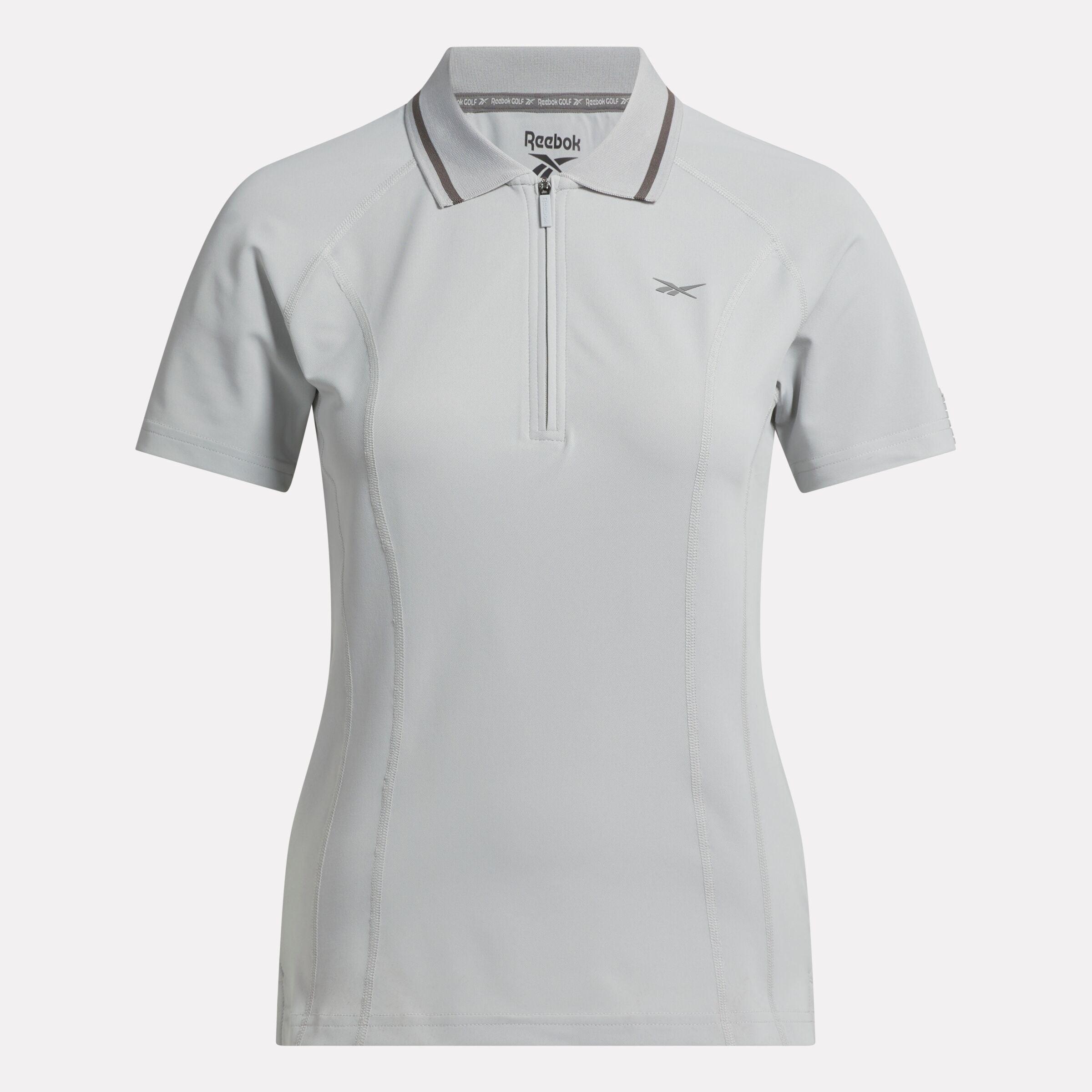 Women's Short Sleeve Zip Bodycon Golf Polo Shirt Female Product Image