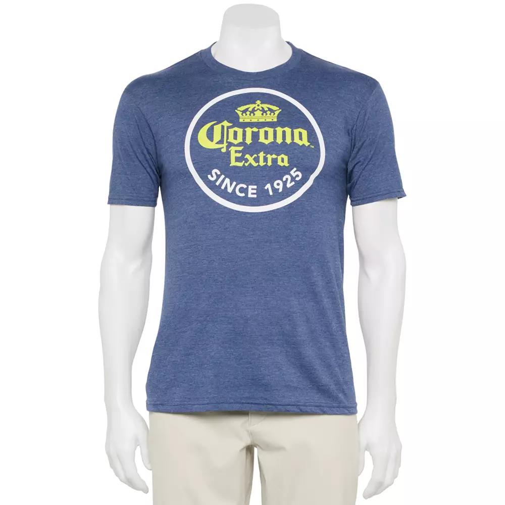 Men's Corona Logo Tee, Size: Small, Navy Grey Product Image