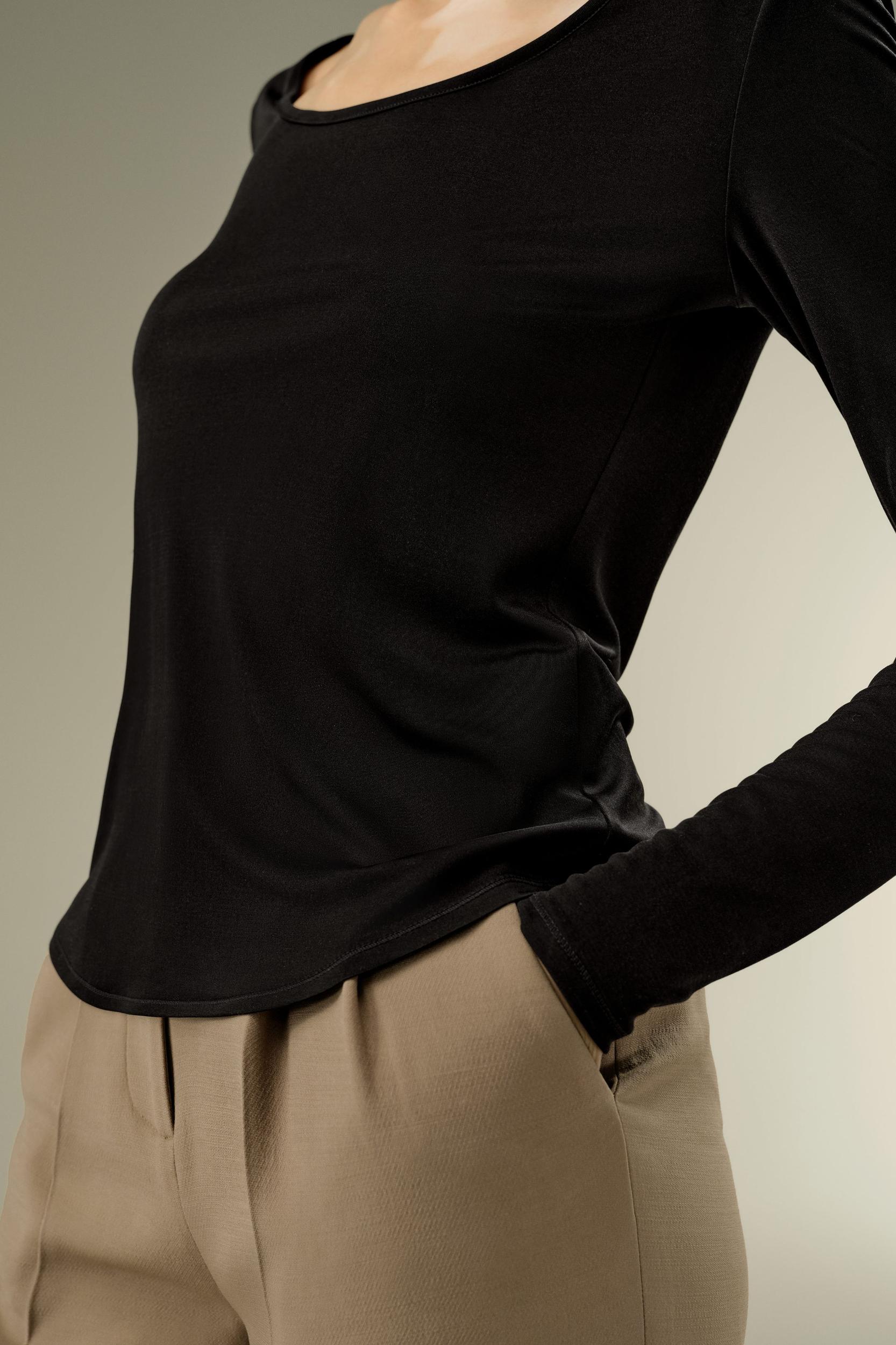 LILYSILK Womens Silk Tops | Lily White Washable Silk | Natural Flow Long Sleeve Tops L Product Image