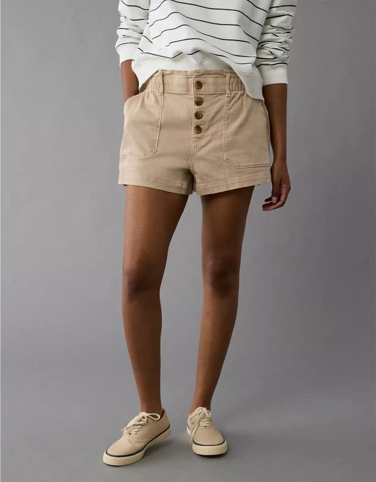 AE Dreamy Drape Stretch Paperbag Mom Short Product Image