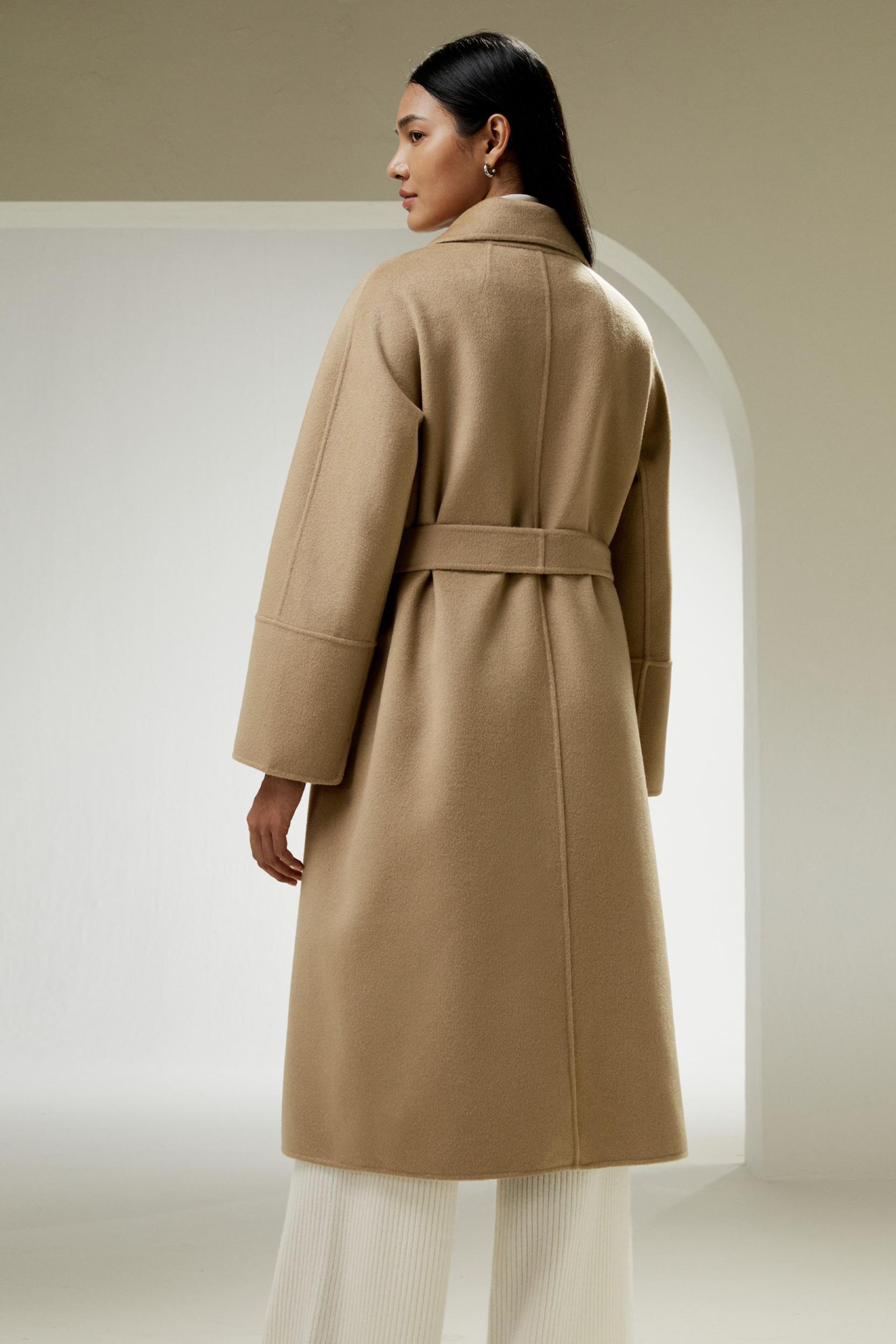 Double-faced Wool-blend Robe Coat Product Image