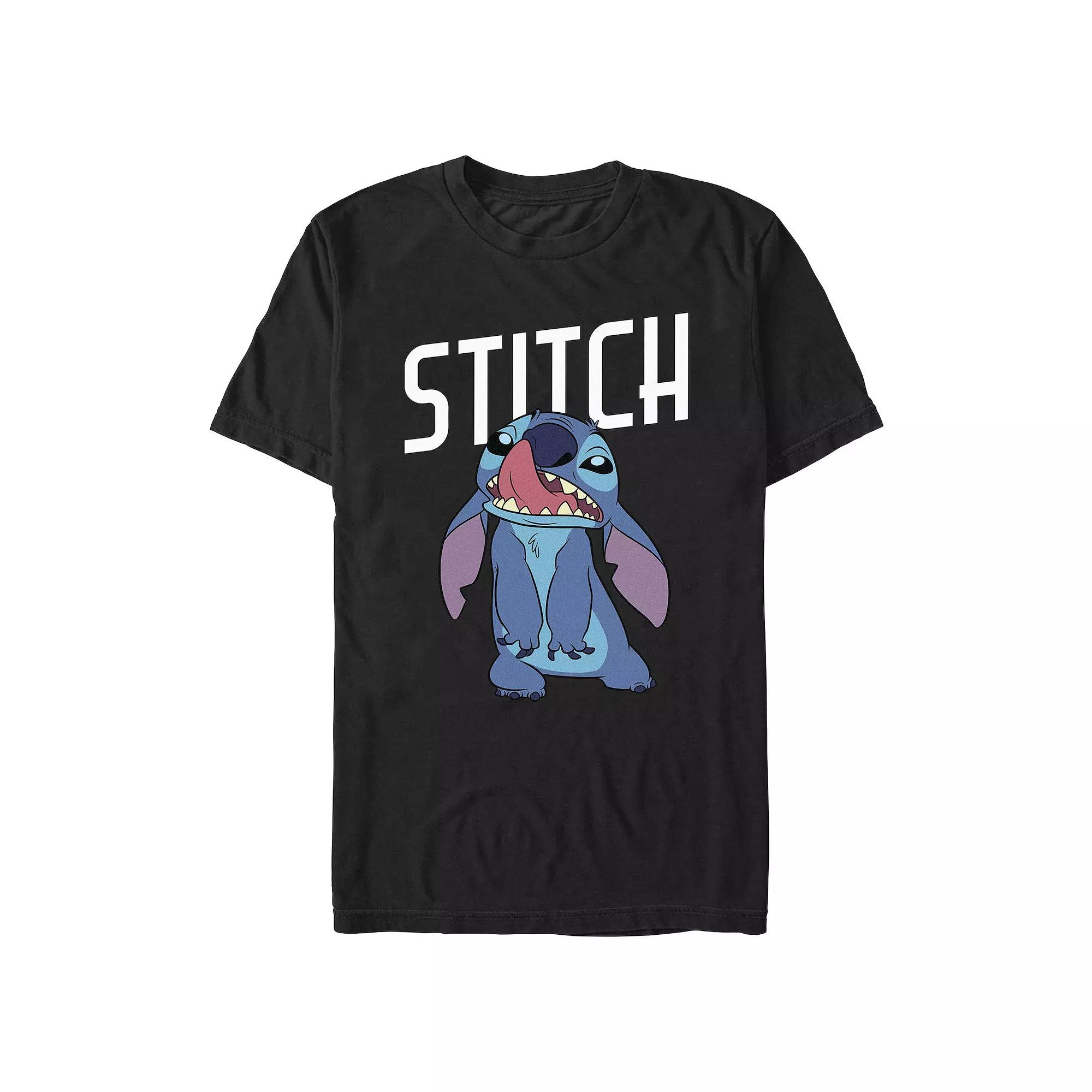 Disney's Lilo & Stitch Silly Face Stitch Men's Graphic Tee,  Product Image