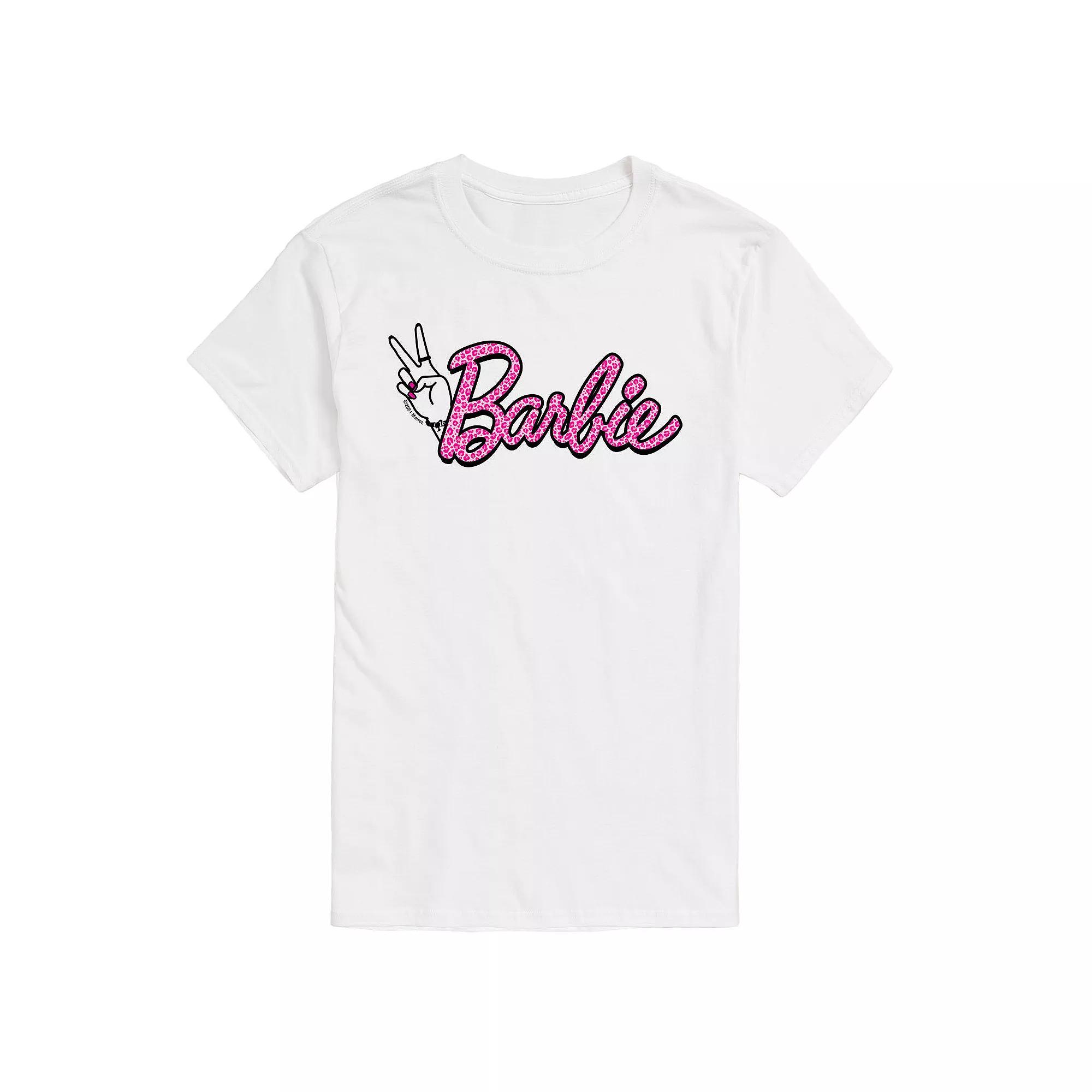 Big & Tall Barbie® Leopard Logo Graphic Tee, Men's,  Product Image