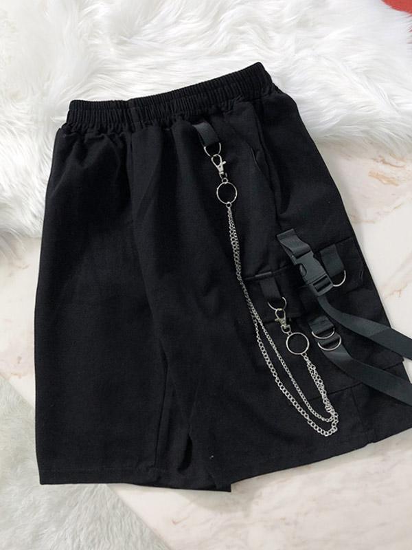 Men's Buckle Strap Pocket Cargo Shorts Product Image