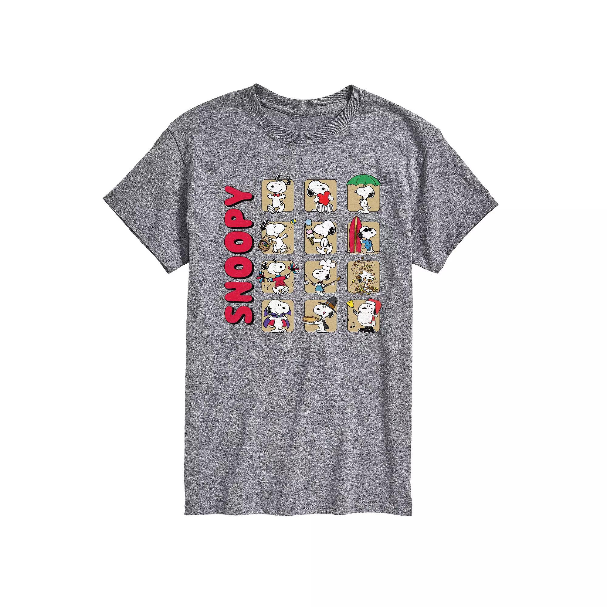 Men's Peanuts Snoopy Calendar Graphic Tee,  Product Image