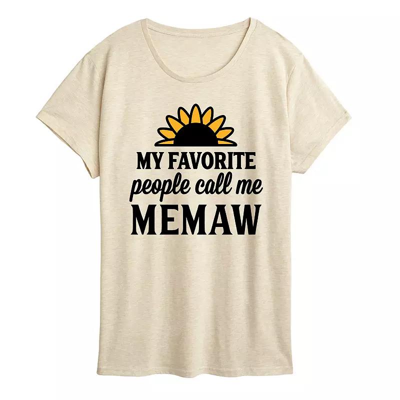 Women's Favorite People Call Me Memaw Graphic Tee,  Product Image