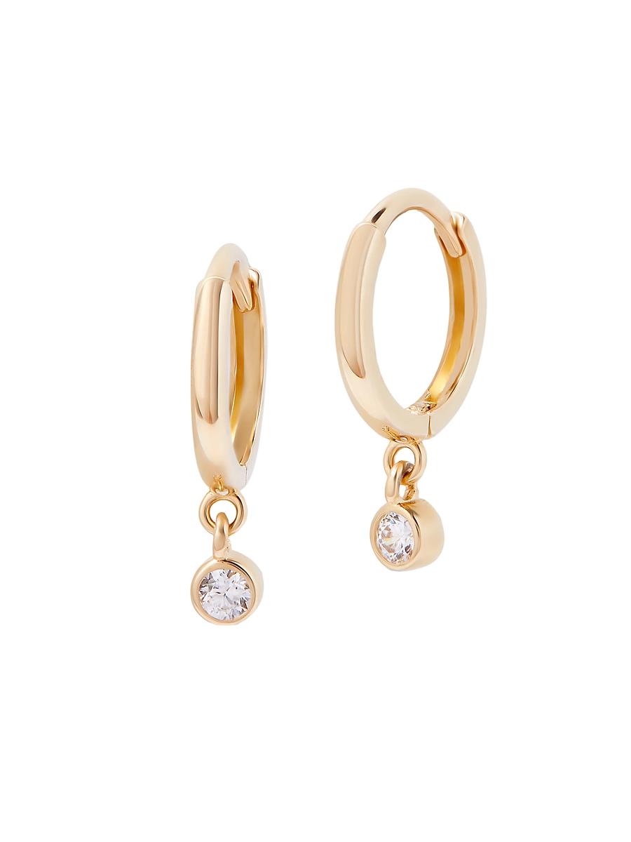 Womens Juliet 14K Yellow Gold & 0.12 TCW Lab-Grown Diamond Drop Earrings Product Image