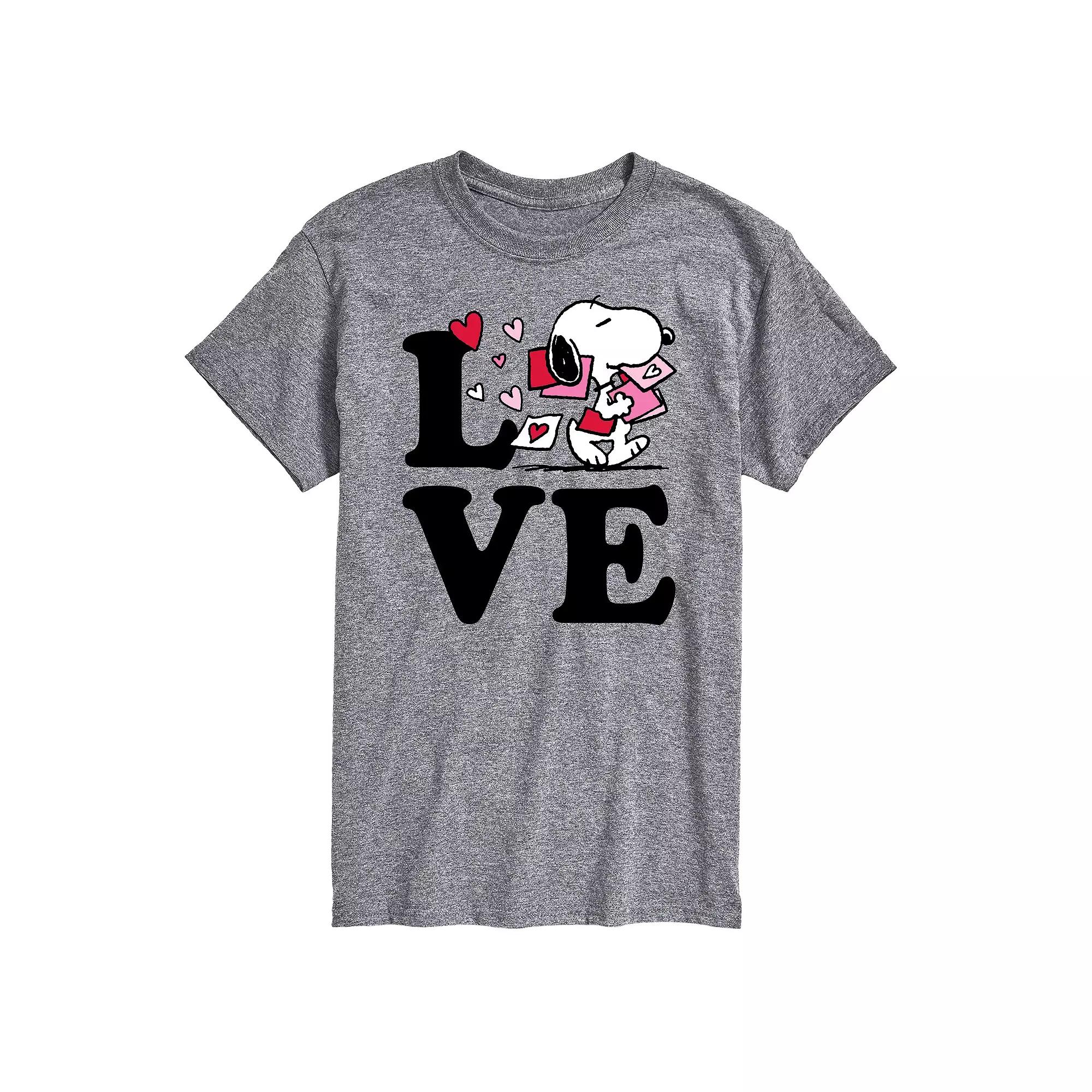 Big & Tall Peanuts Love Snoopy Tee, Men's,  Product Image
