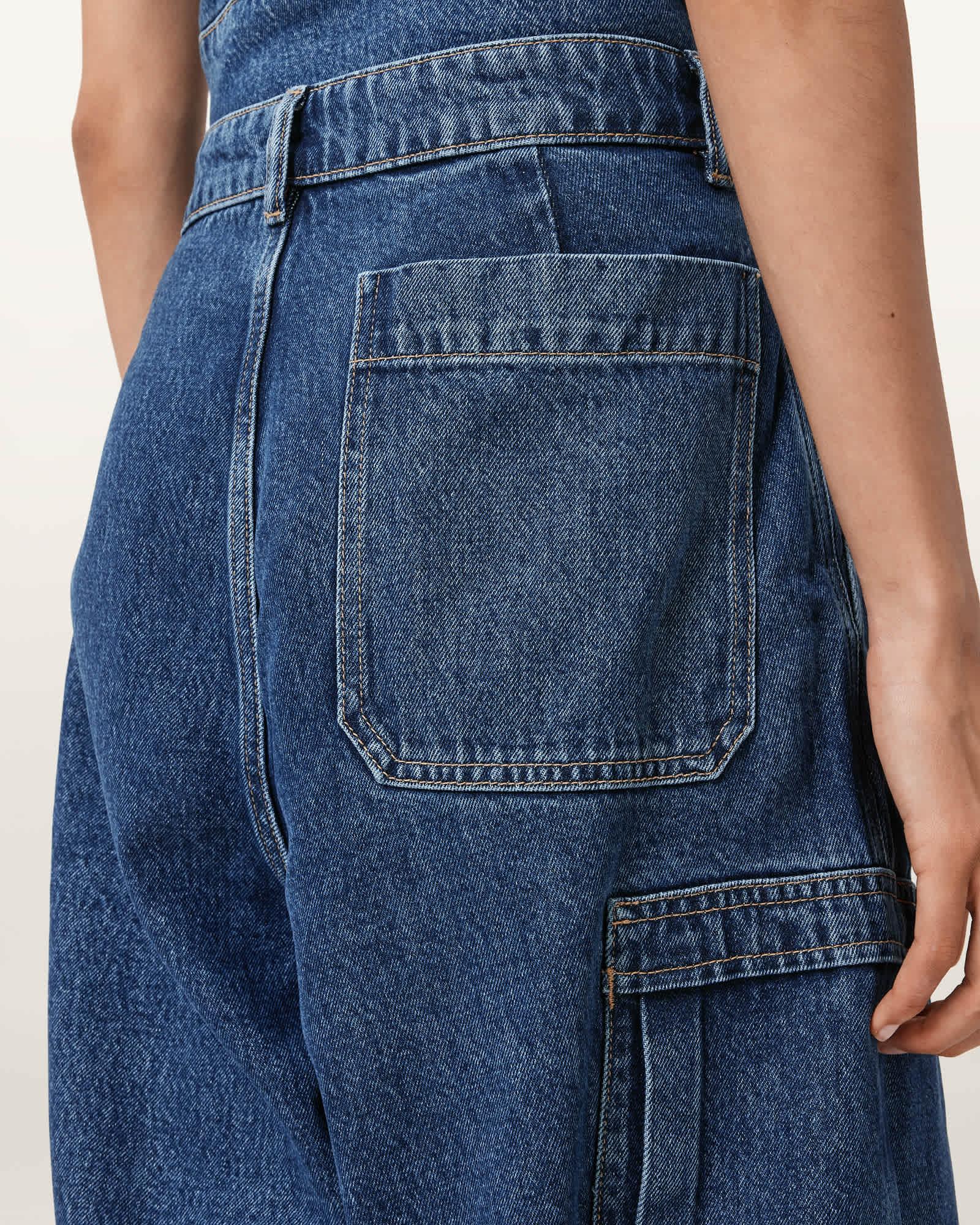 Sol Tapered Denim Cargo Jeans Product Image