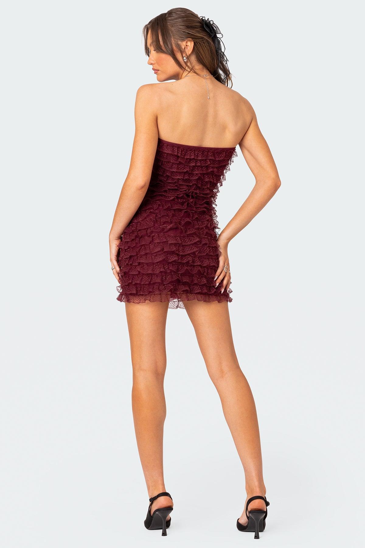 Rinna Ruffle Mini Dress Product Image