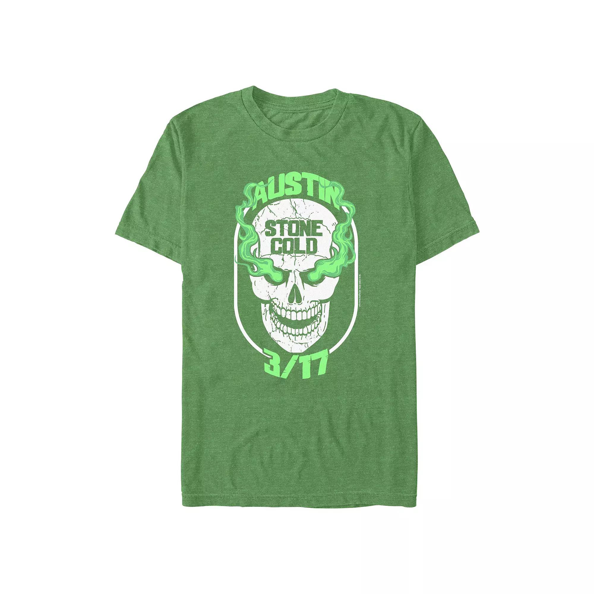 Big & Tall WWE Austin Stone Cold Green Skull Graphic Tee, Men's,  Product Image
