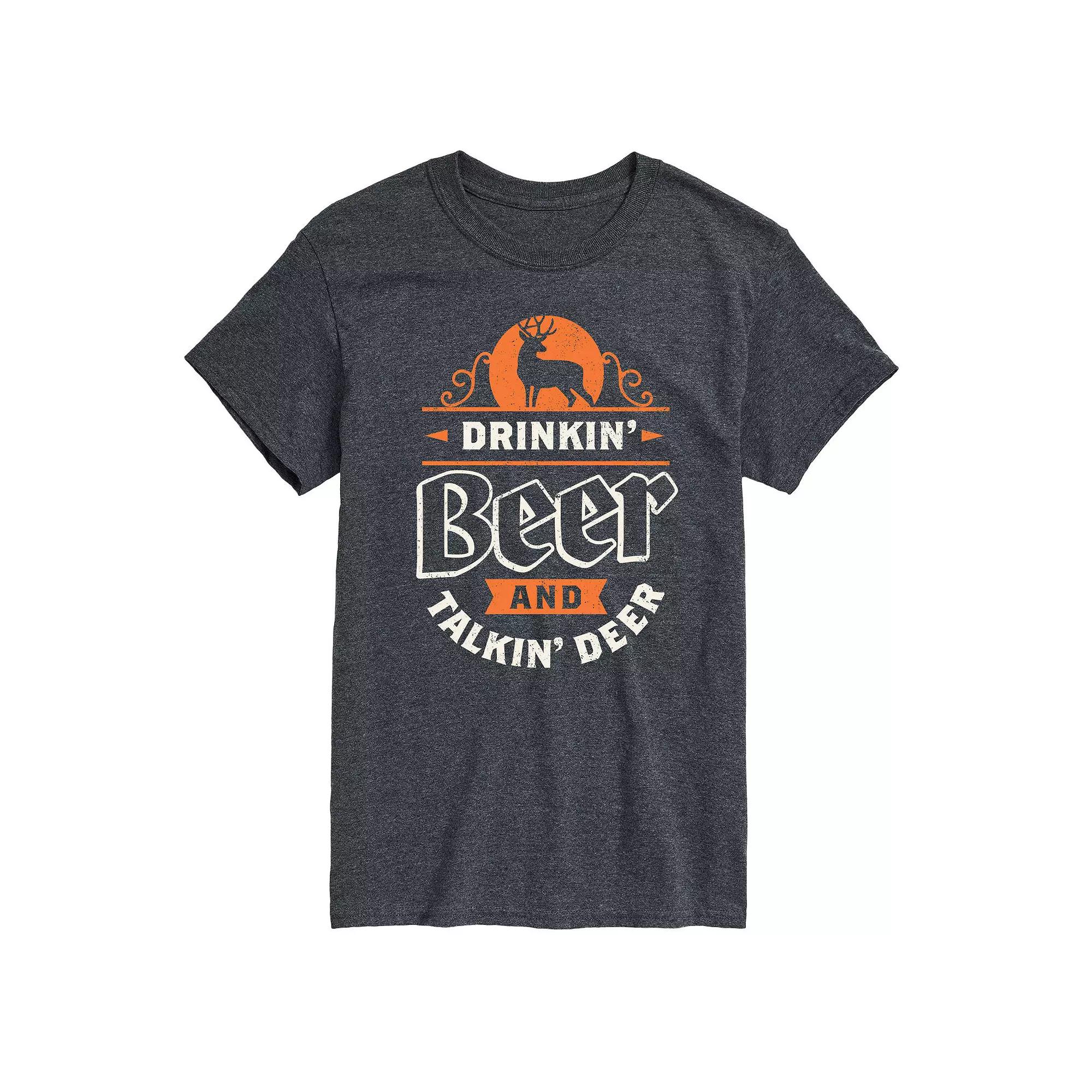 Big & Tall Drinkin Beer Talkin Deer Tee, Men's,  Product Image
