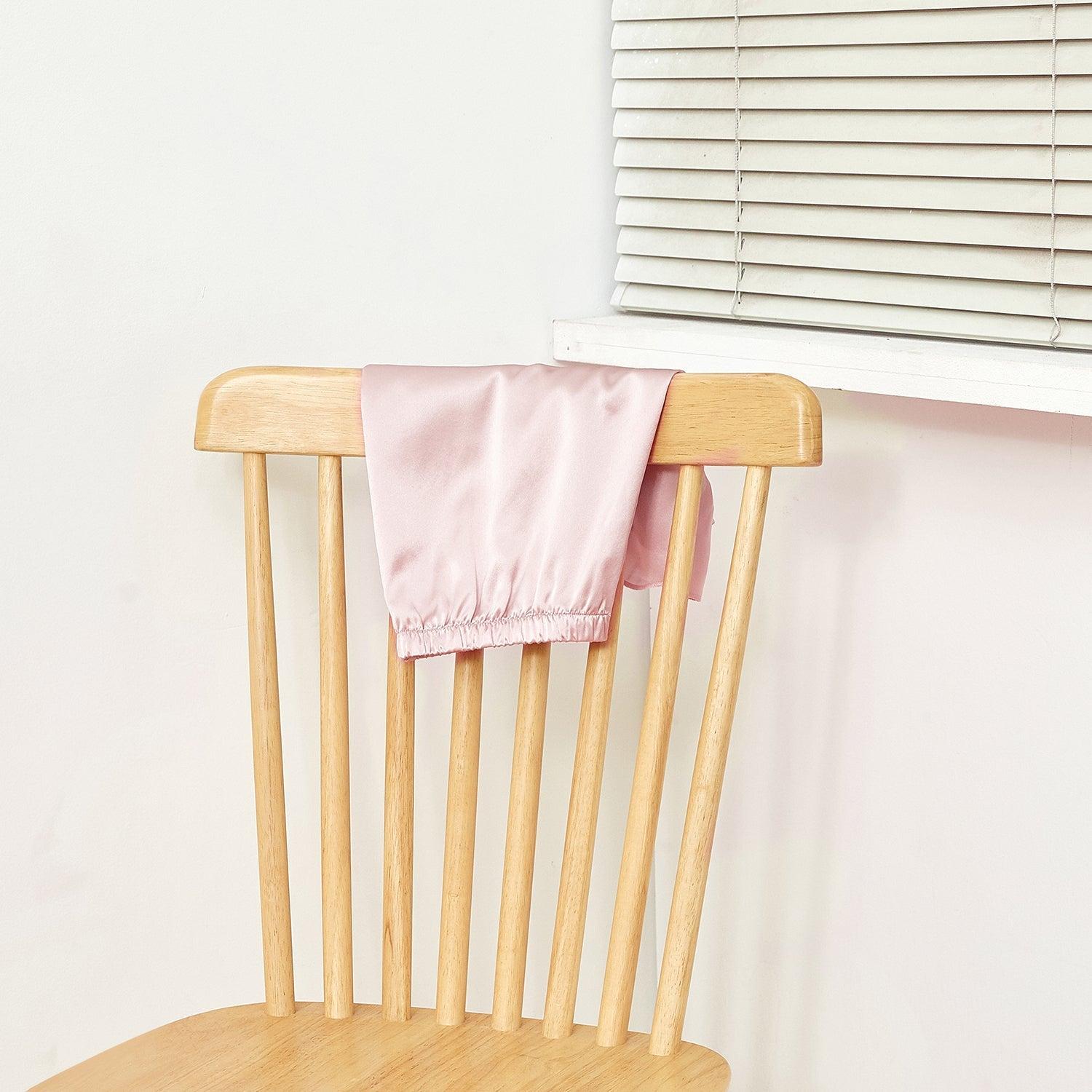 Dusty Rose Pure Silk Scallop Edged Shorts | 19 Momme Silk Charmeuse Product Image